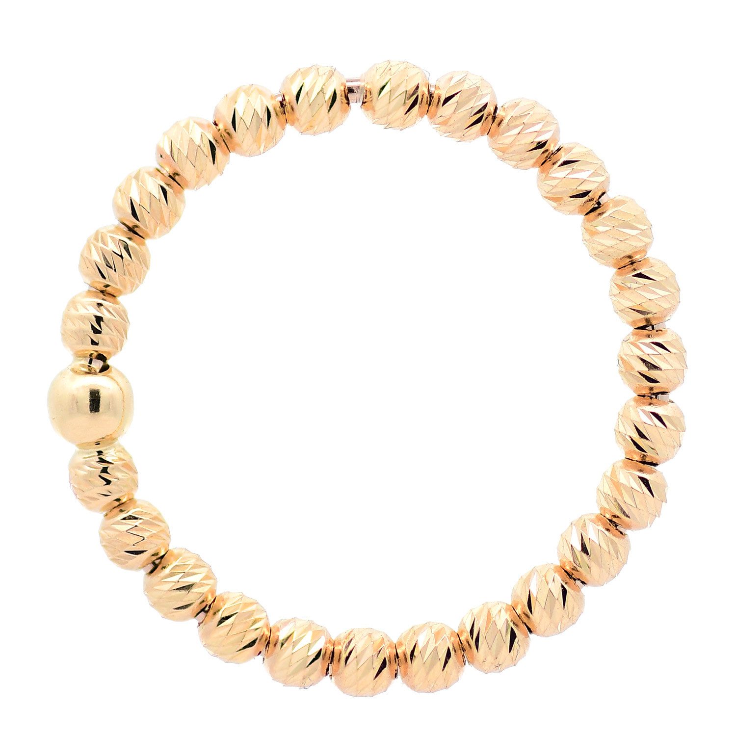 HOPLO Goldring Goldring Ring Kügelchen diamantiert 2,2 mm 585-14 Karat Gold günstig online kaufen