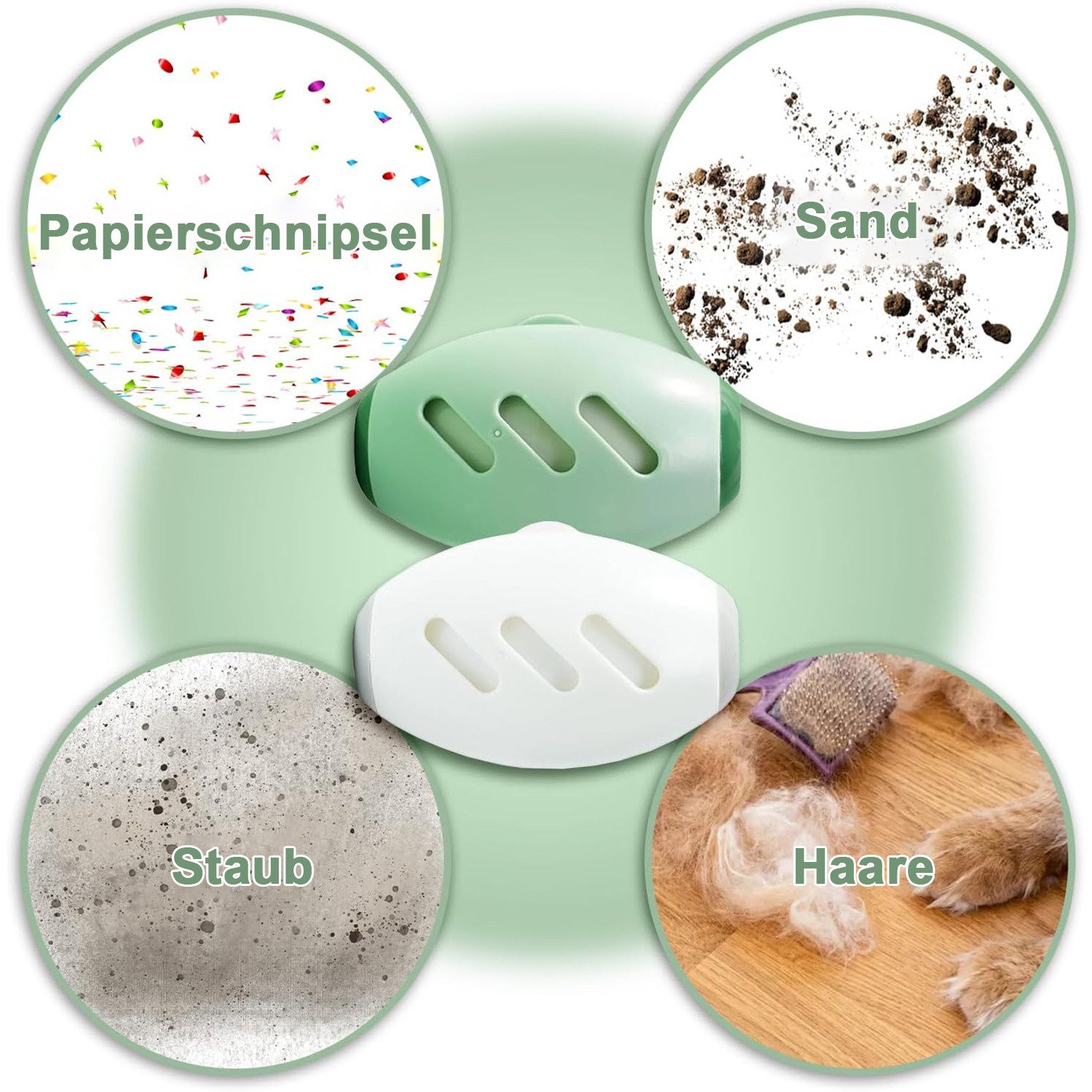 Refined Living Fusselroller 2 St Wiederverwendbare Fusselrollen Waschbarer  Tragbarer LintRoller, klebriger Gel Ball für Tierhaare Sofas Staub Kleidung Reisen Haus