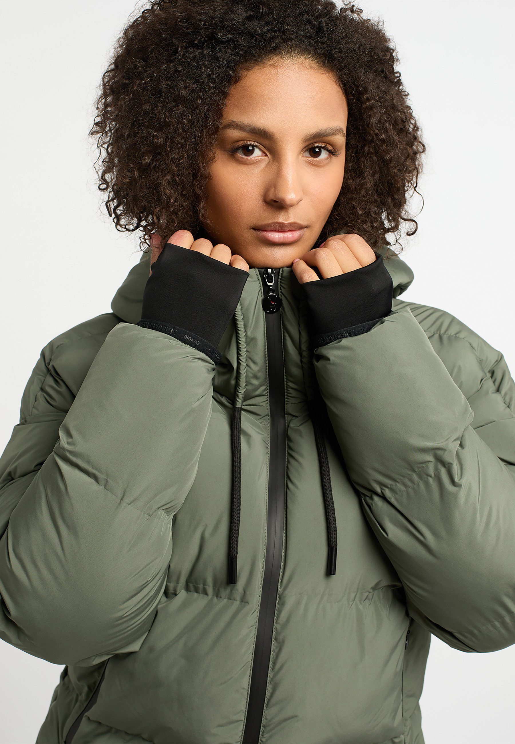 Maisy Steppjacke DARK Neo & Thermolite Jacket, NY Freddies mit Frieda dezenten Farbdetails GREEN