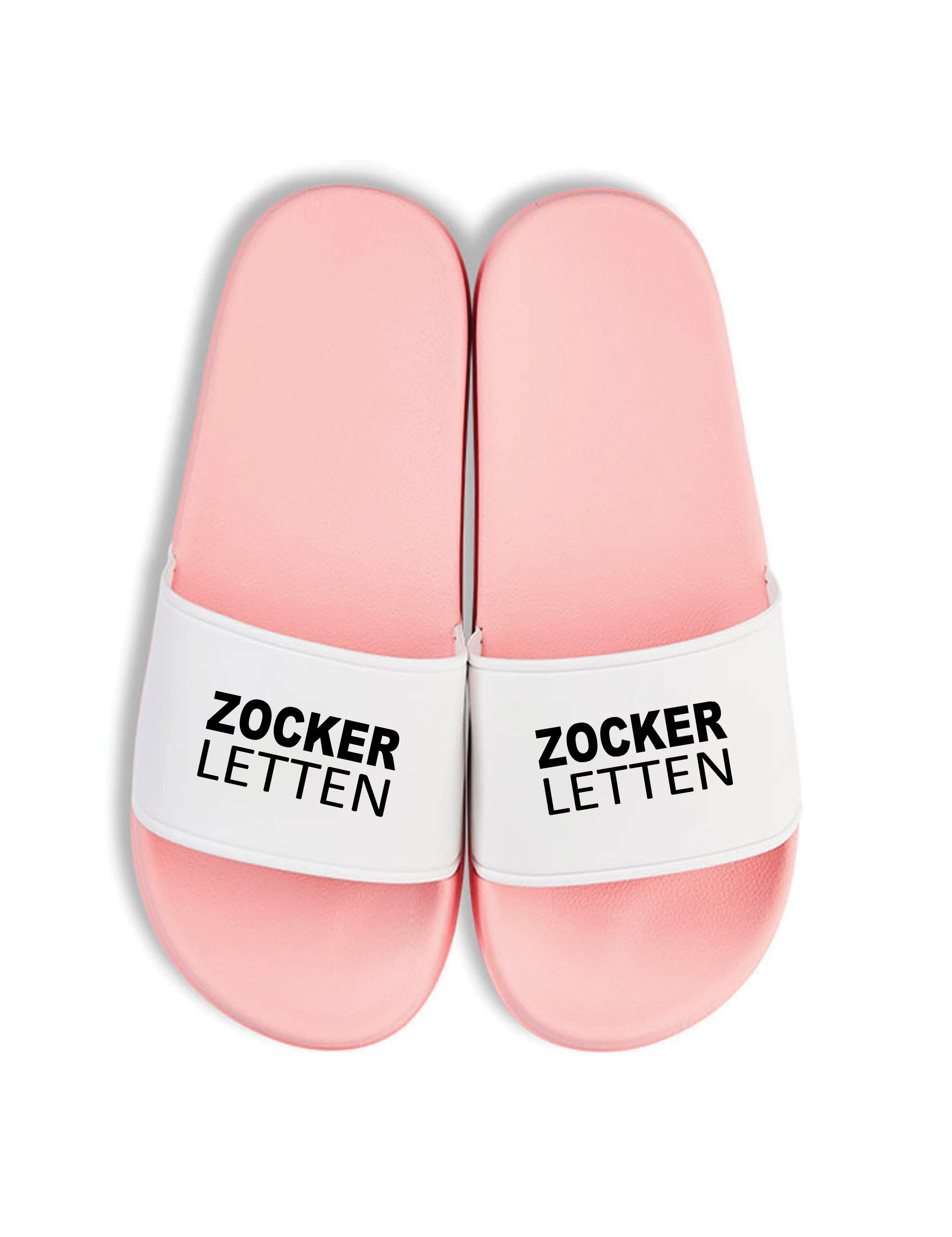 Youth Designz Herren Damen Badelatschen "Zocker Letten" Fun-Print lustig Geschenk Badeschuh mit witzigen Aufdruck für Männer und Frauen Statement