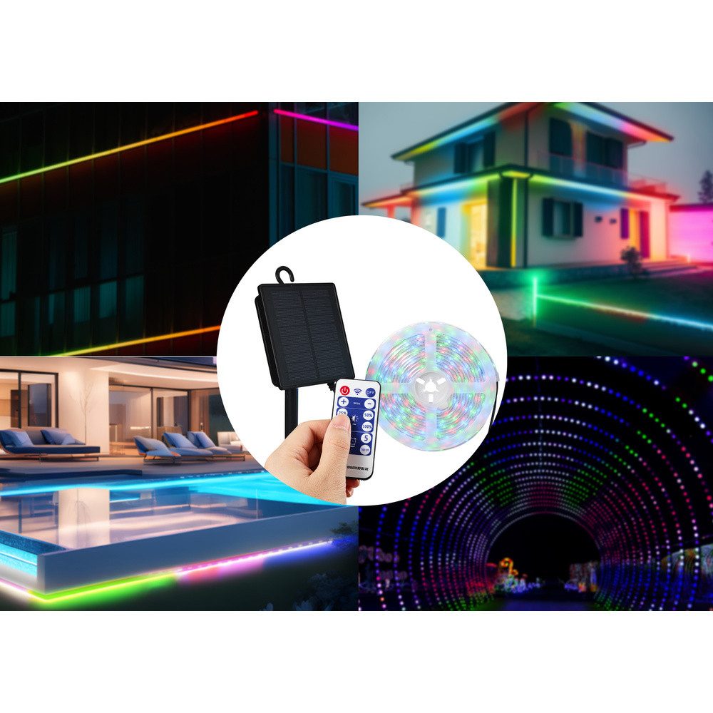 Sygonix Gartenleuchte Sygonix SY-5947266 Solar-Lichtschlauch LED LED fest eingebaut 1.8