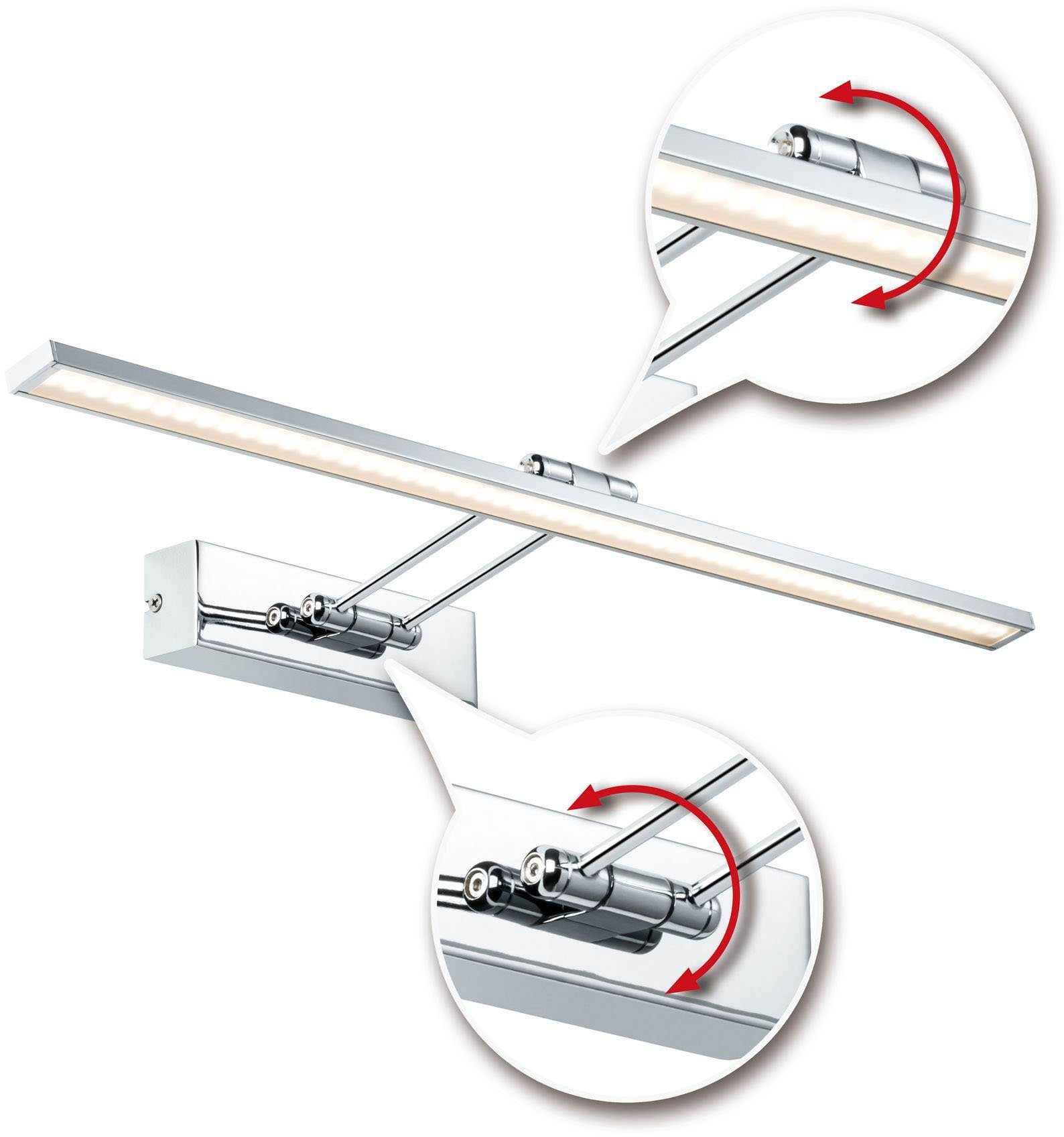 fest Sixty, LED Beam Paulmann Bilderleuchte LED Warmweiß integriert,