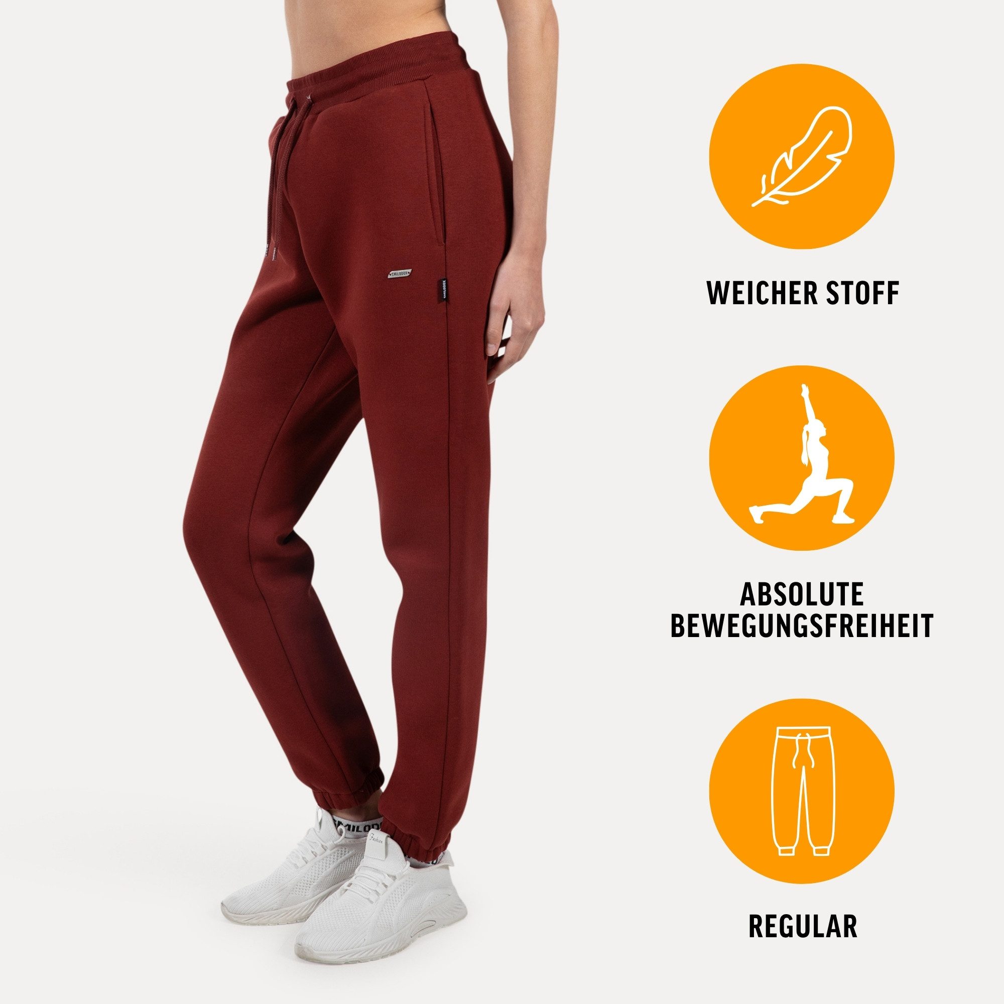 Smilodox Jogginghose Laurena, Regular Fit Sweathose mit Kordelzug am Bund, günstig online kaufen