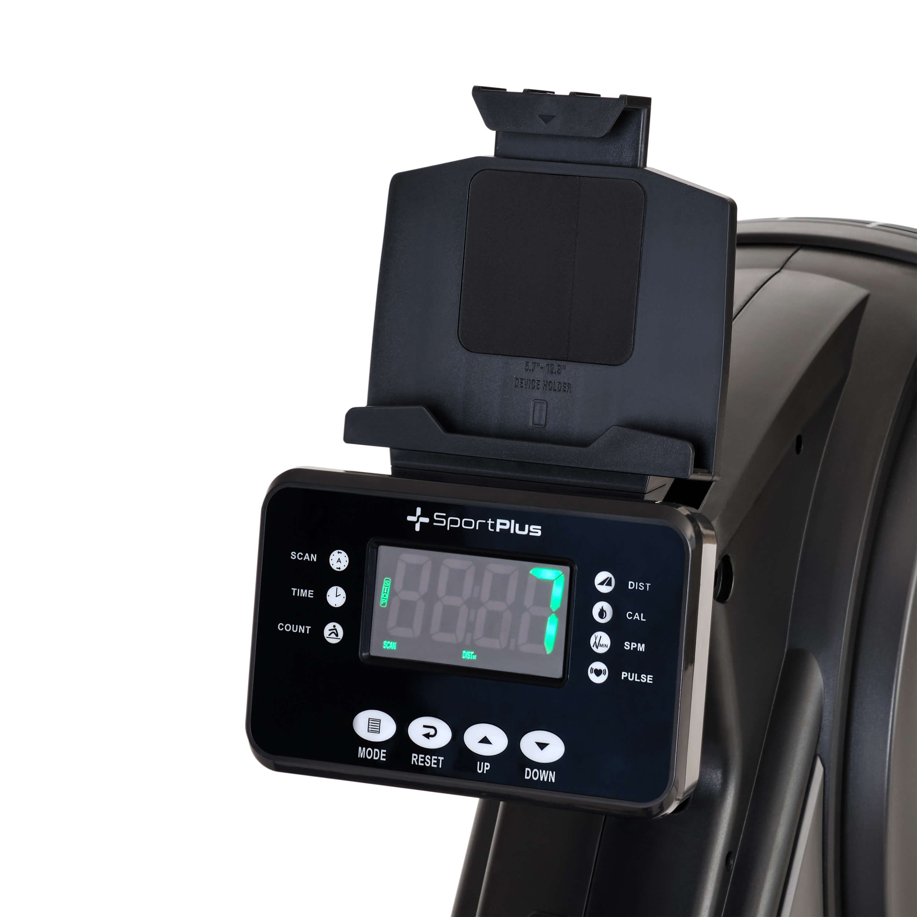 SportPlus Rudergerät SP-AR-1500-B-iE, Rudergerät für zuhause mit Luftwiderstand (8 Stufen), SP-AR-1500-B-iE