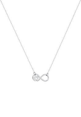 Elli Kette mit Anhänger Infinity Unendlichkeit Herz Liebe 925er Silber, Herz