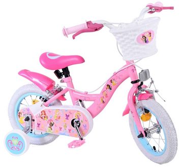Volare Kinderfahrrad Disney Princess - Mädchen - Rosa - Zwei-Hand-Bremsen, bis 60 kg, 85% zusammengebaut, 12 oder 16 Zoll, Stahlfelgen