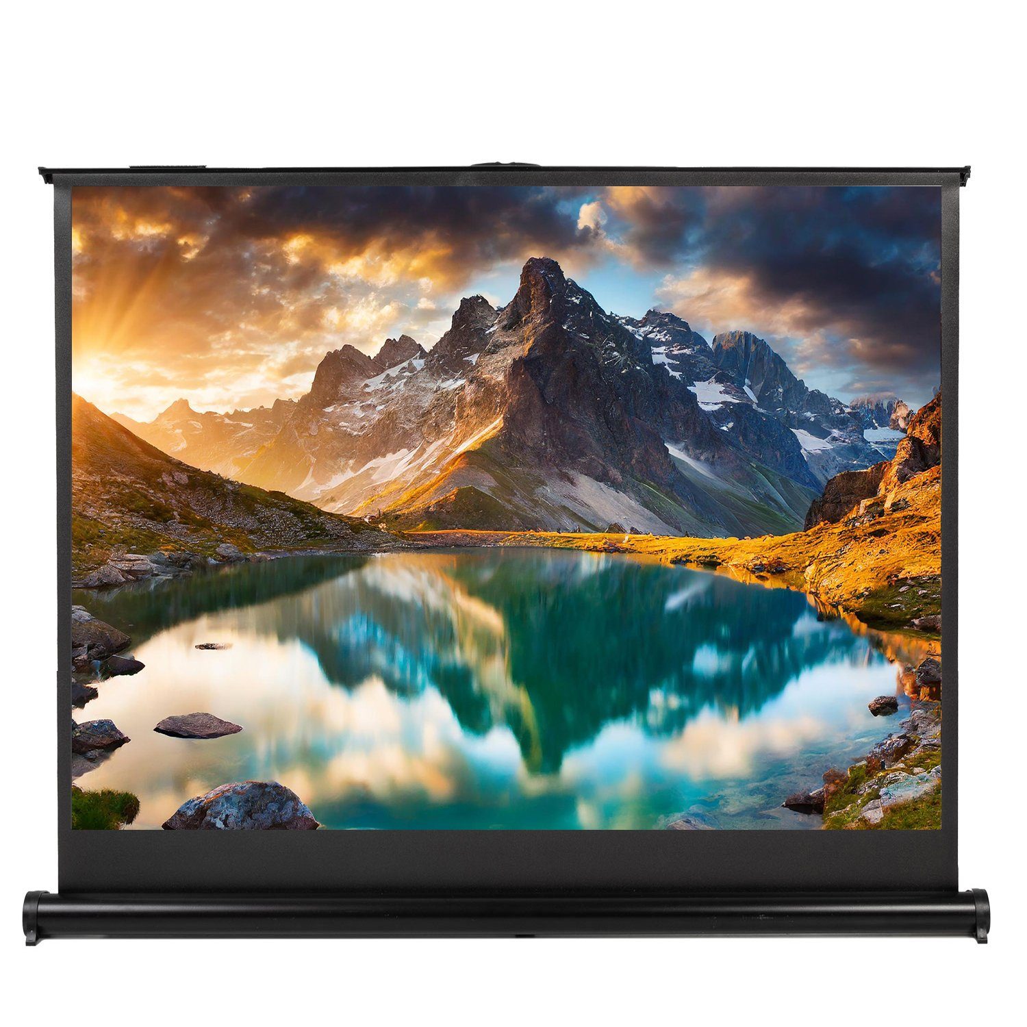 Maclean MC-961 Pull-Up-Leinwand (Tragbare 45'' Desktop-Standprojektionswand)
