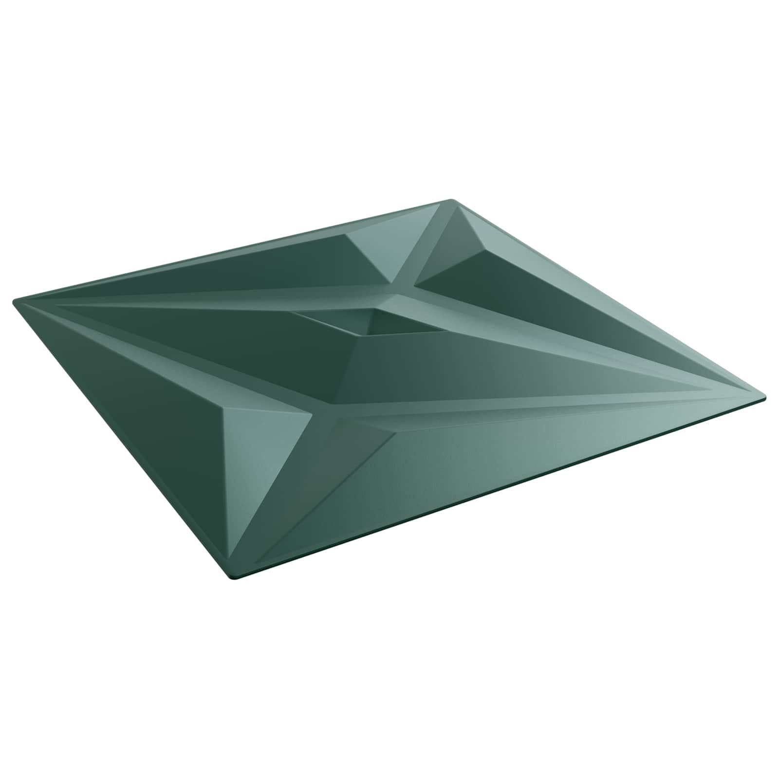 vidaXL Wandpaneel Wandpaneele Stern 24 pcs Stern Grün 50 x 50 cm XPS Schaum, (24-tlg)