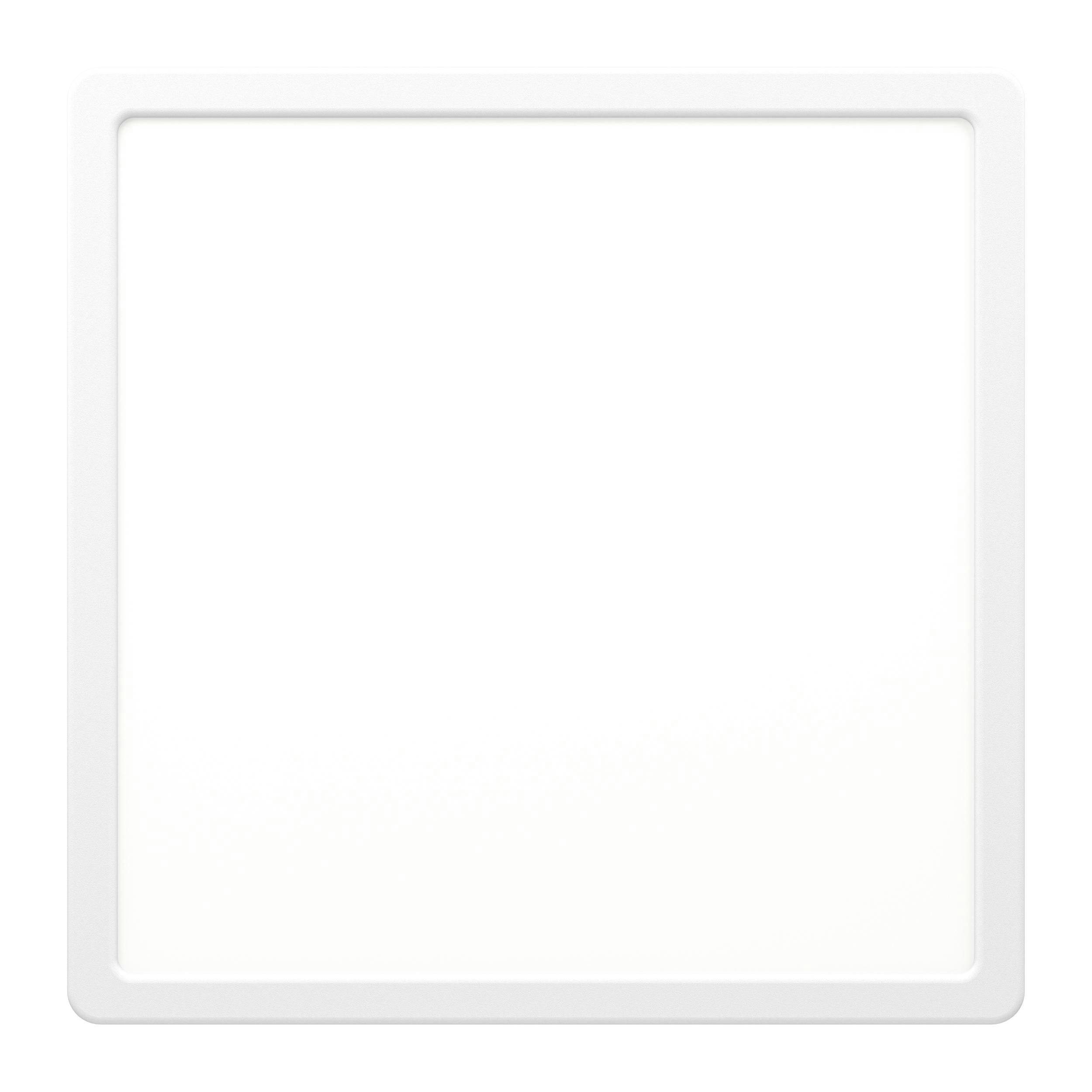 EGLO Aufbauleuchte Fueva 5 Deckenleuchte, Aufbaulampe, Flurlampe,Wohnzimmerlampe, weiß, LED fest integriert, Warmweiß, L x B 28,5 cm, Aufbauleuchte, Bad-Deckenlampe, LED Aufbaulampe, IP44