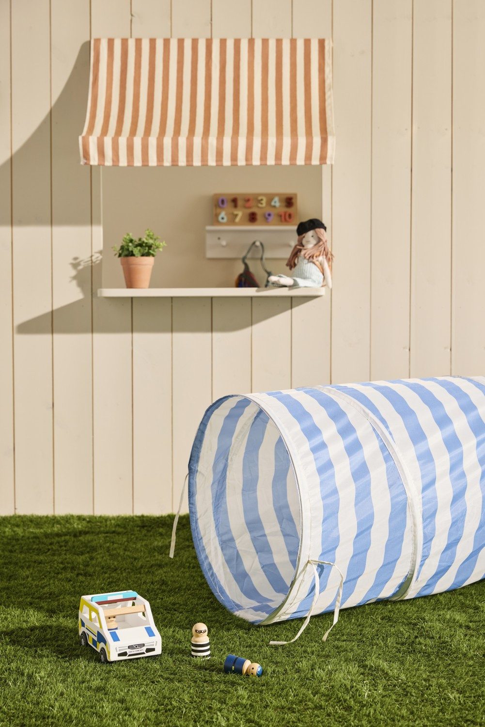 Kids Concept Spieltunnel Spieltunnel Streifen blau günstig online kaufen