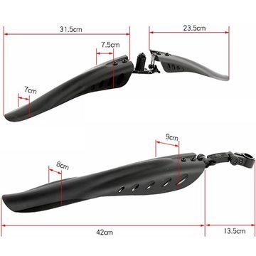 Juoungle Kotflügelscheibe Schutzbleche, Verstellbare Universal Fahrrad Schutzblech Set