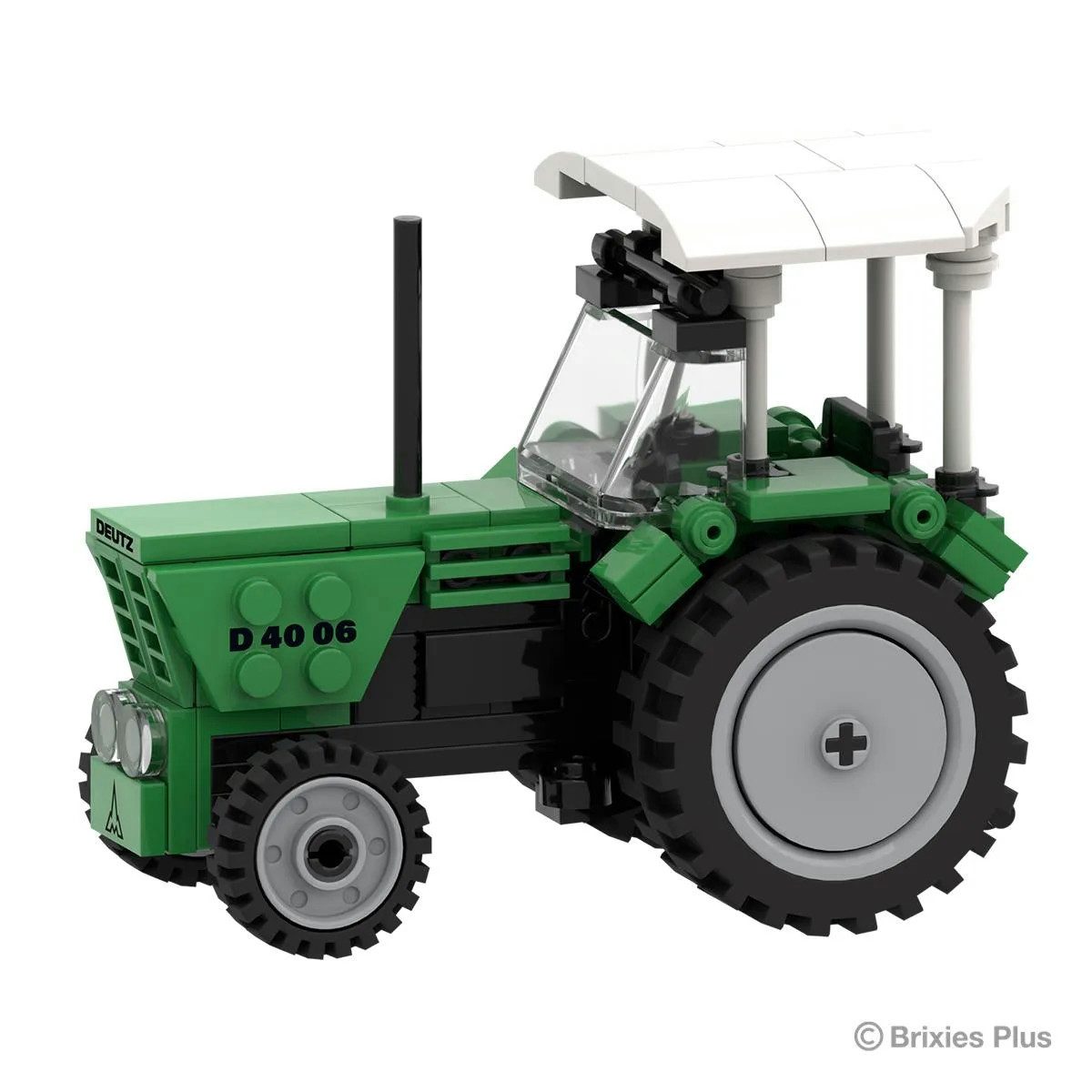 Brixies BRIXIES Plus Traktor Deutz-Fahr D 40 06 Klemmbausteine Set Konstruktionsspielsteine, kompatible Klemmbausteine