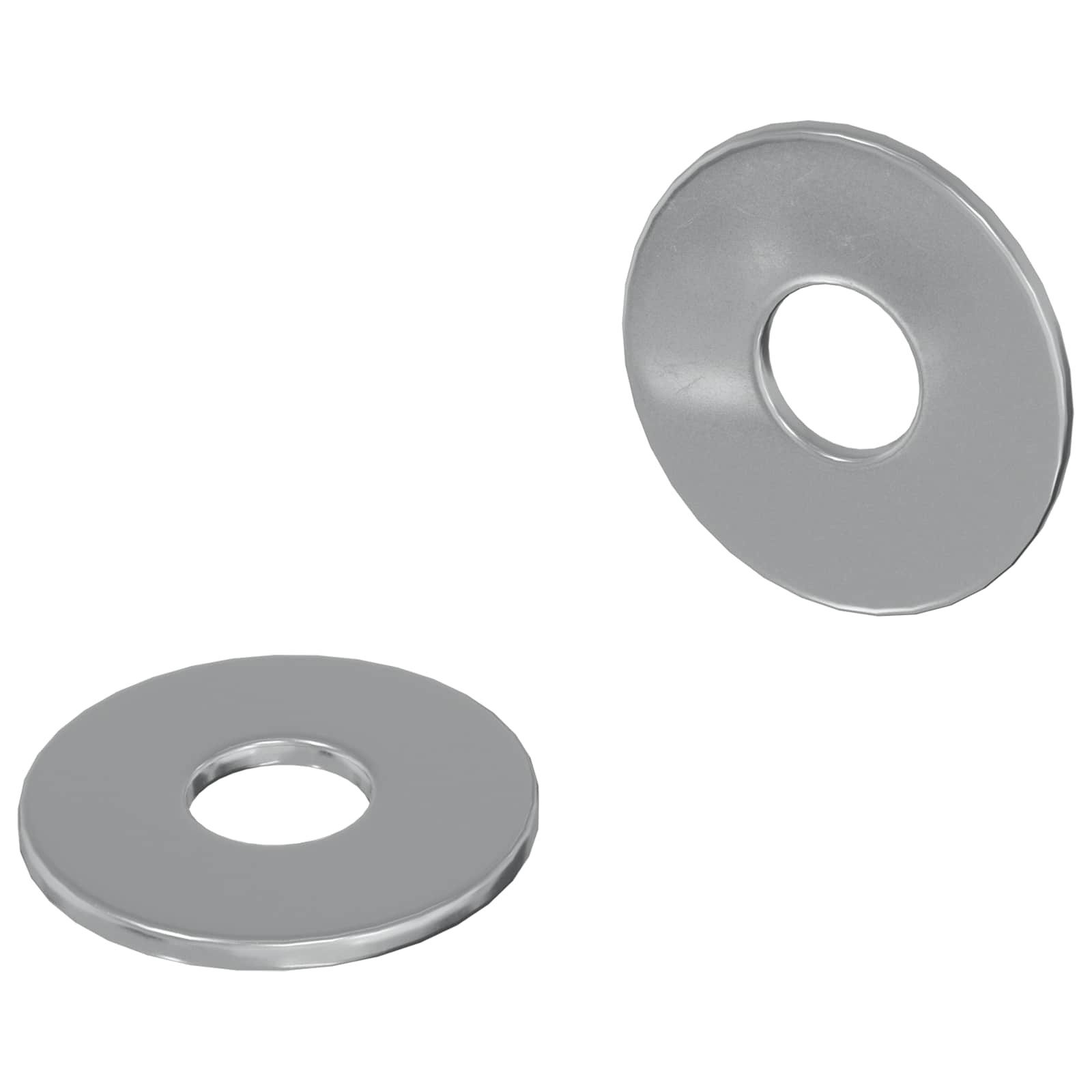vidaXL Unterlegscheibe, Unterlegscheiben 2 pcs Silber 18 x 18 x 1,2 mm Eisen