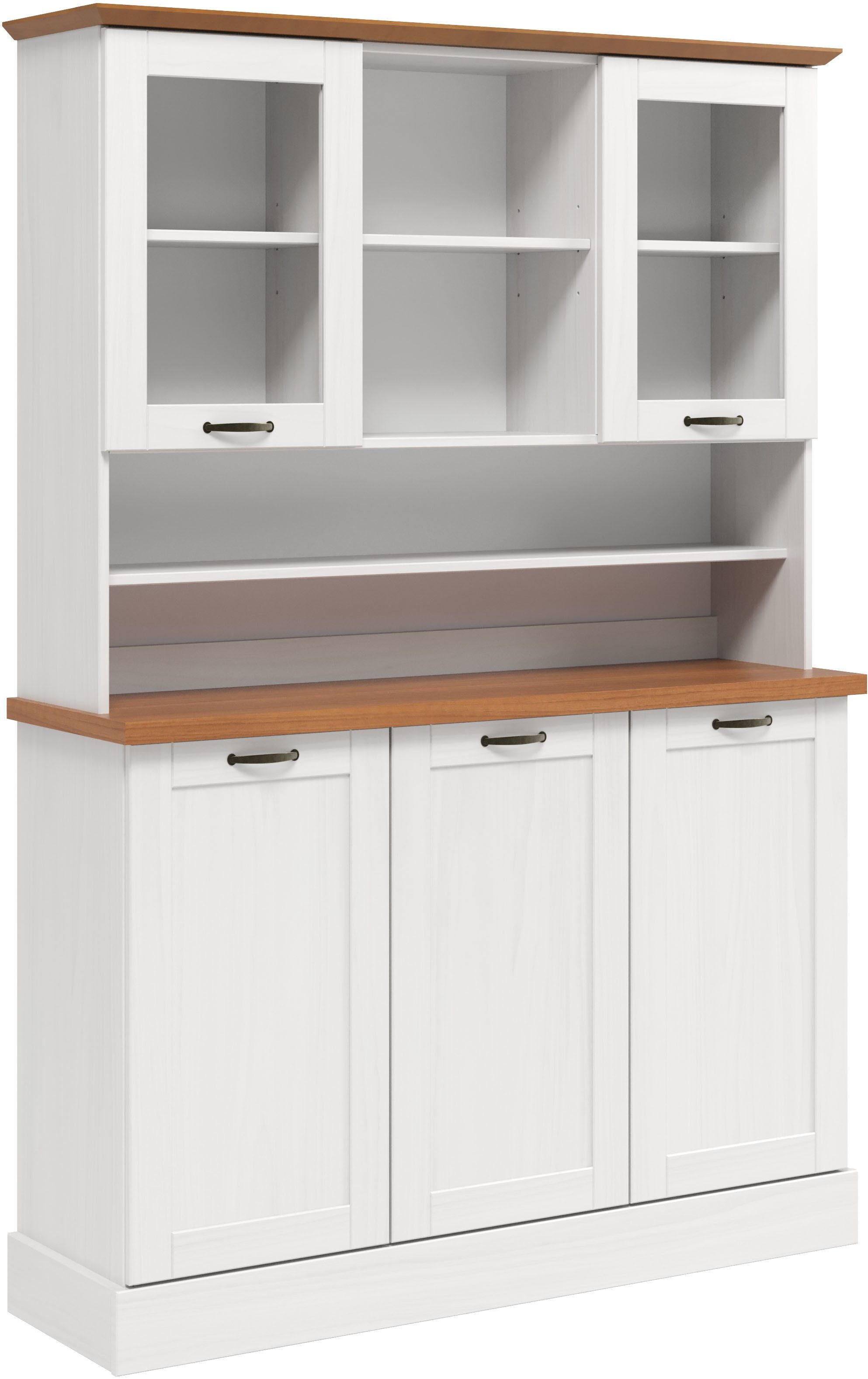 Home affaire Küchenbuffet Teramo Breite/Höhe 126/181 cm, mit Metallgriffen