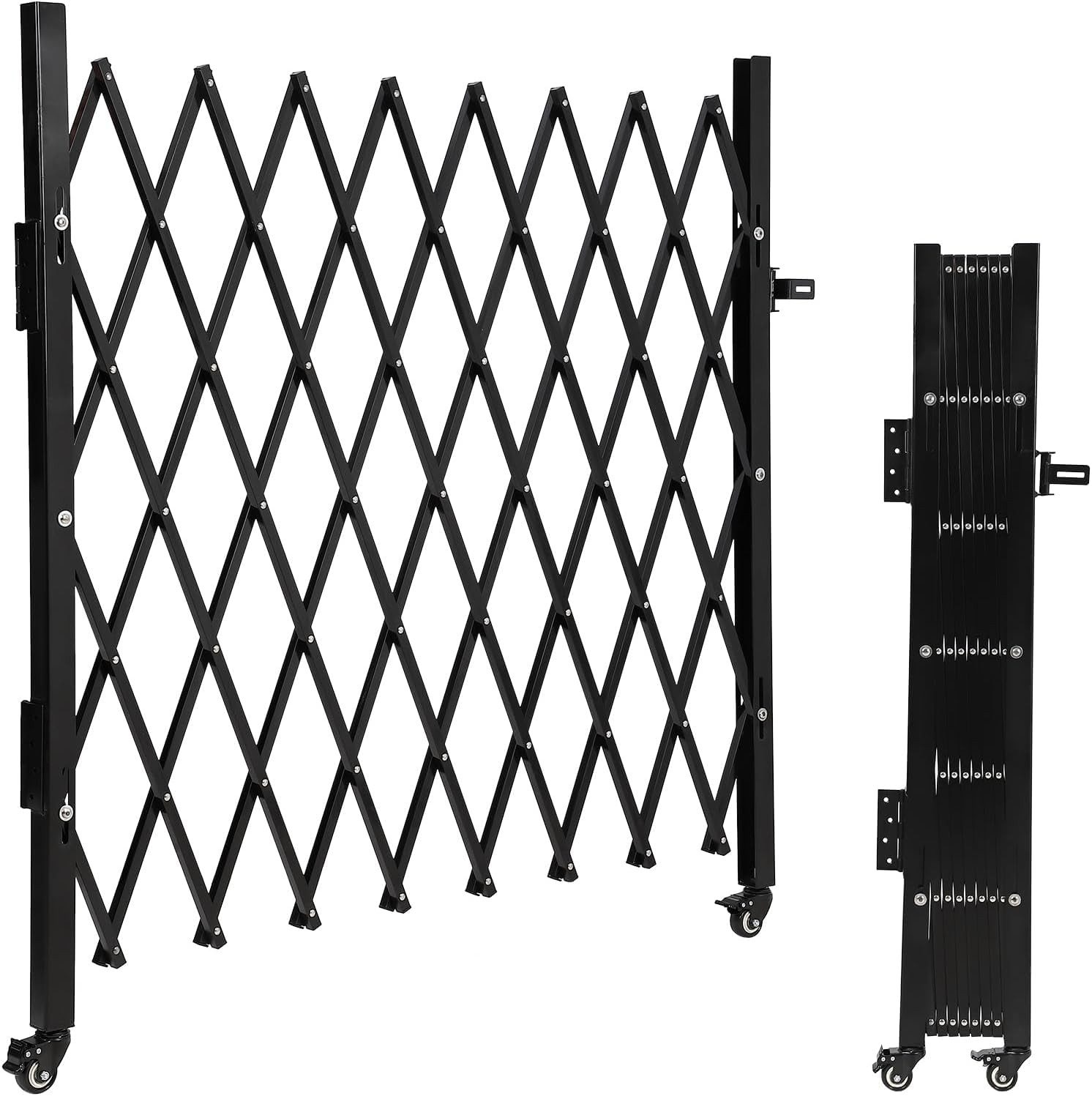 GarveeMore Gartenzaun Einklappbare Sicherheitstür, 50" H x 75"/50H"*43" W Zauntor