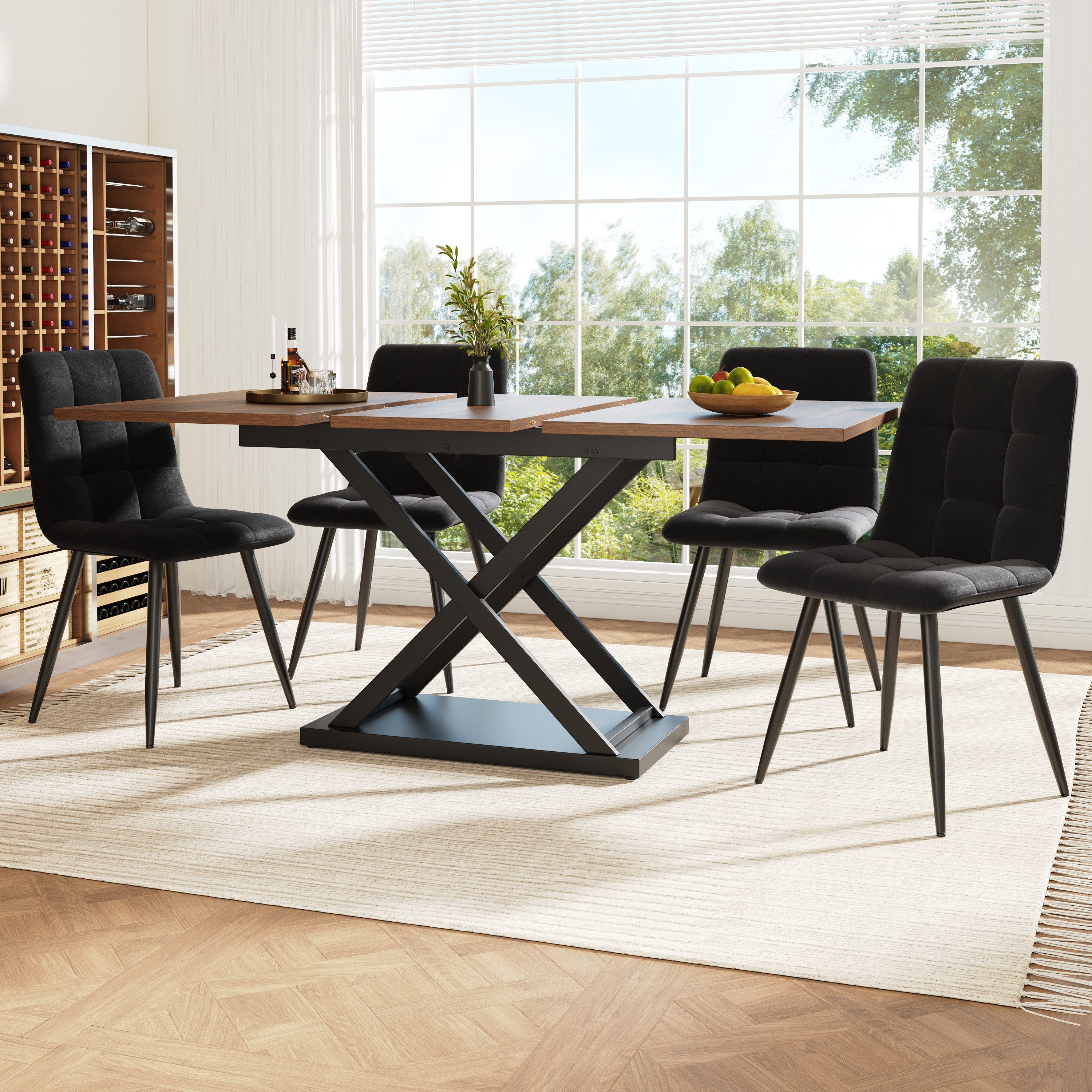 Flieks Essgruppe, (Set, 5-tlg., 120-160x80cm Tischplatte), ausziehbar Essti günstig online kaufen