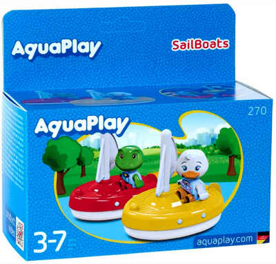 Aquaplay Wasserbahn Outdoor Wasser Spielzeug 2 Segelboote + 2 Figuren 8700000270