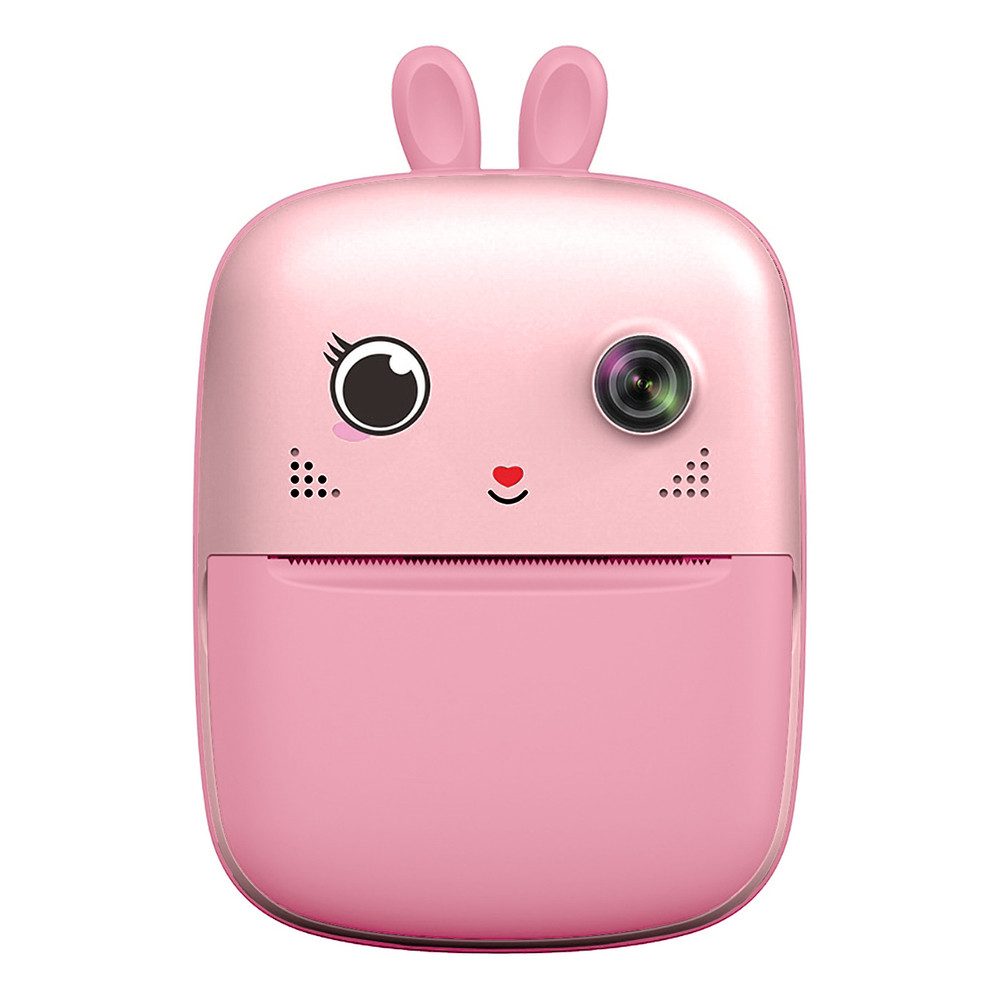 Hurtel Sofortbildkamera Fotodrucker Digitalkamera Kinderkamera (48.0 MP, inkl. 13 x 5 x 9 cm kompakt, Sofortdruck ohne Tinte, 48 MP, 1080p, Lernspiele)