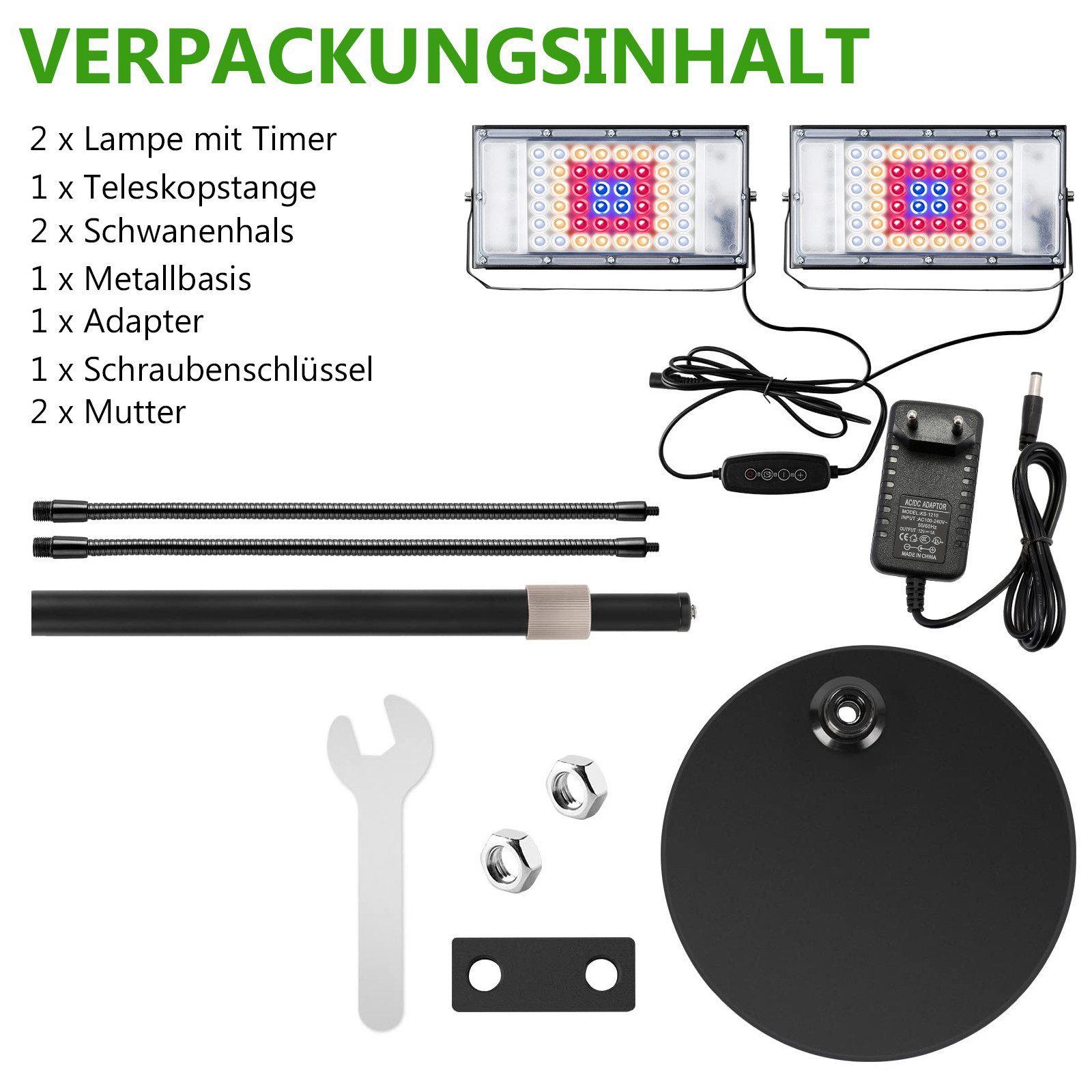 LMaxhome Pflanzenlampe LED Vollspektrum Dimmbar Pflanzenlicht mit Ständer f günstig online kaufen