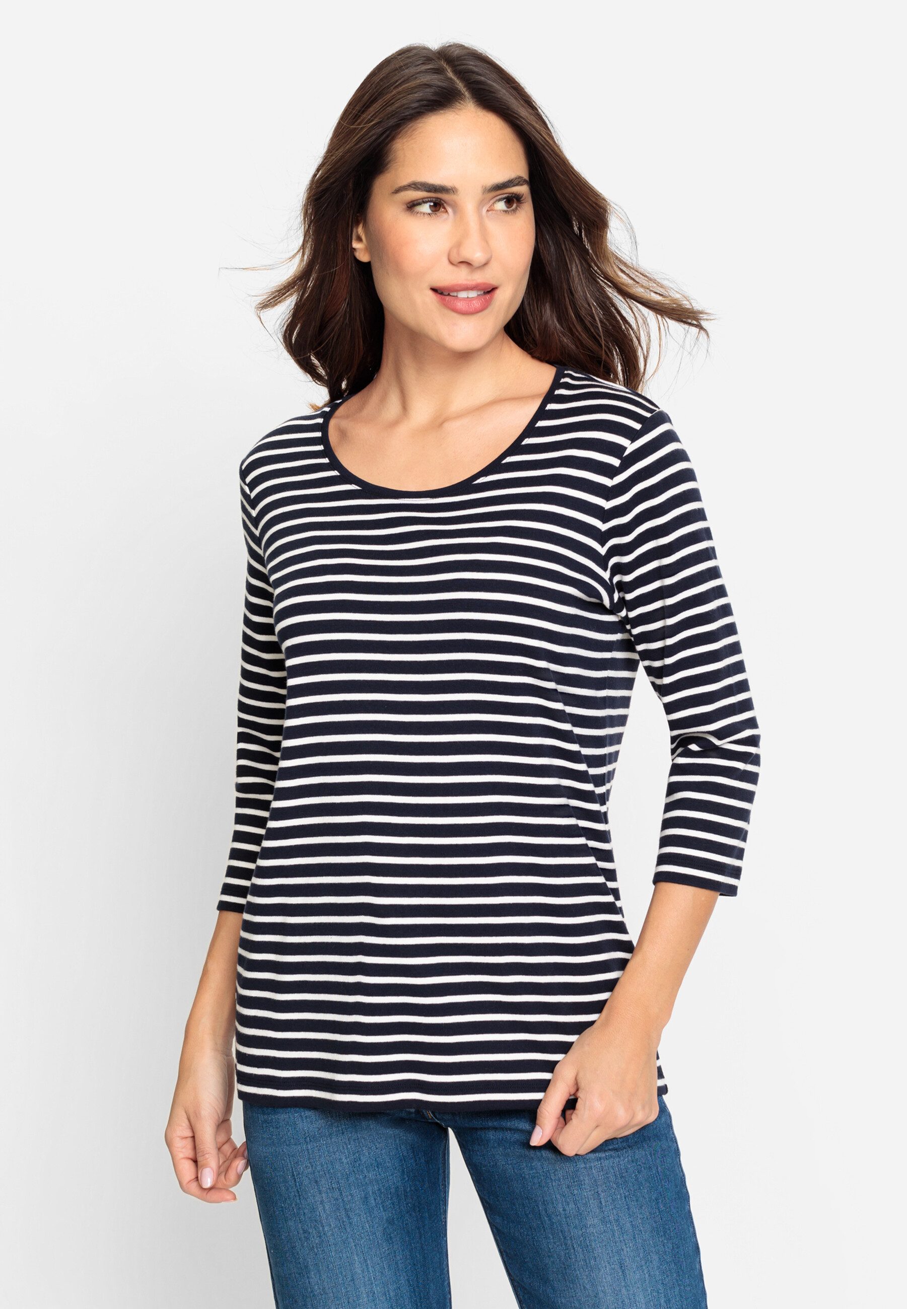 Olsen T-Shirt Shirt mit Querstreifen