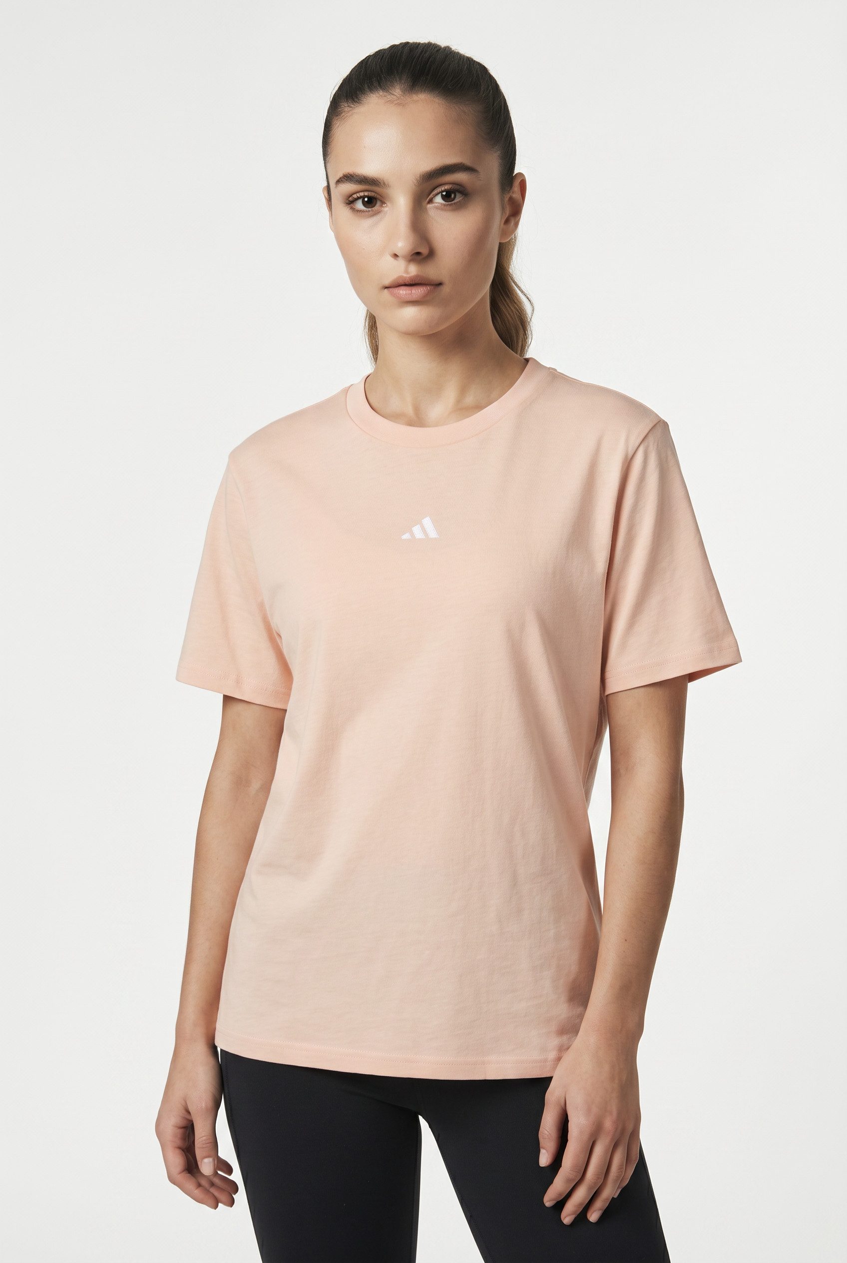 adidas Sportswear T-Shirt W SL SJ T mit kleinem 3-Streifen Logo auf der Brust, ohne Verschluss