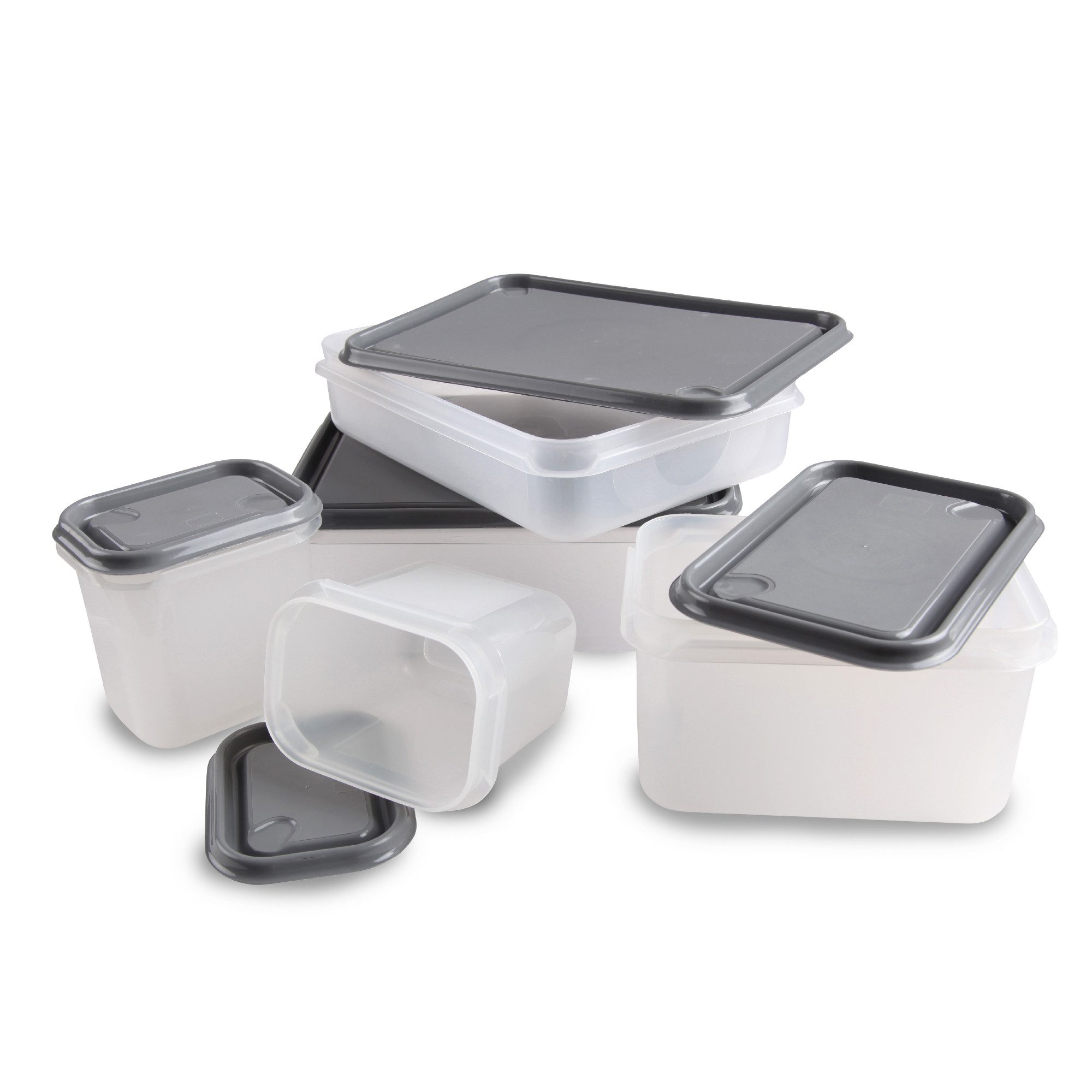 Pro Home Frischhaltedose Set 5er, Kunststoff, (Set, 5x Deckel, 5x Frischhaltebox), BPA-frei, Lebensmittelecht, Spülmaschinengeeignet