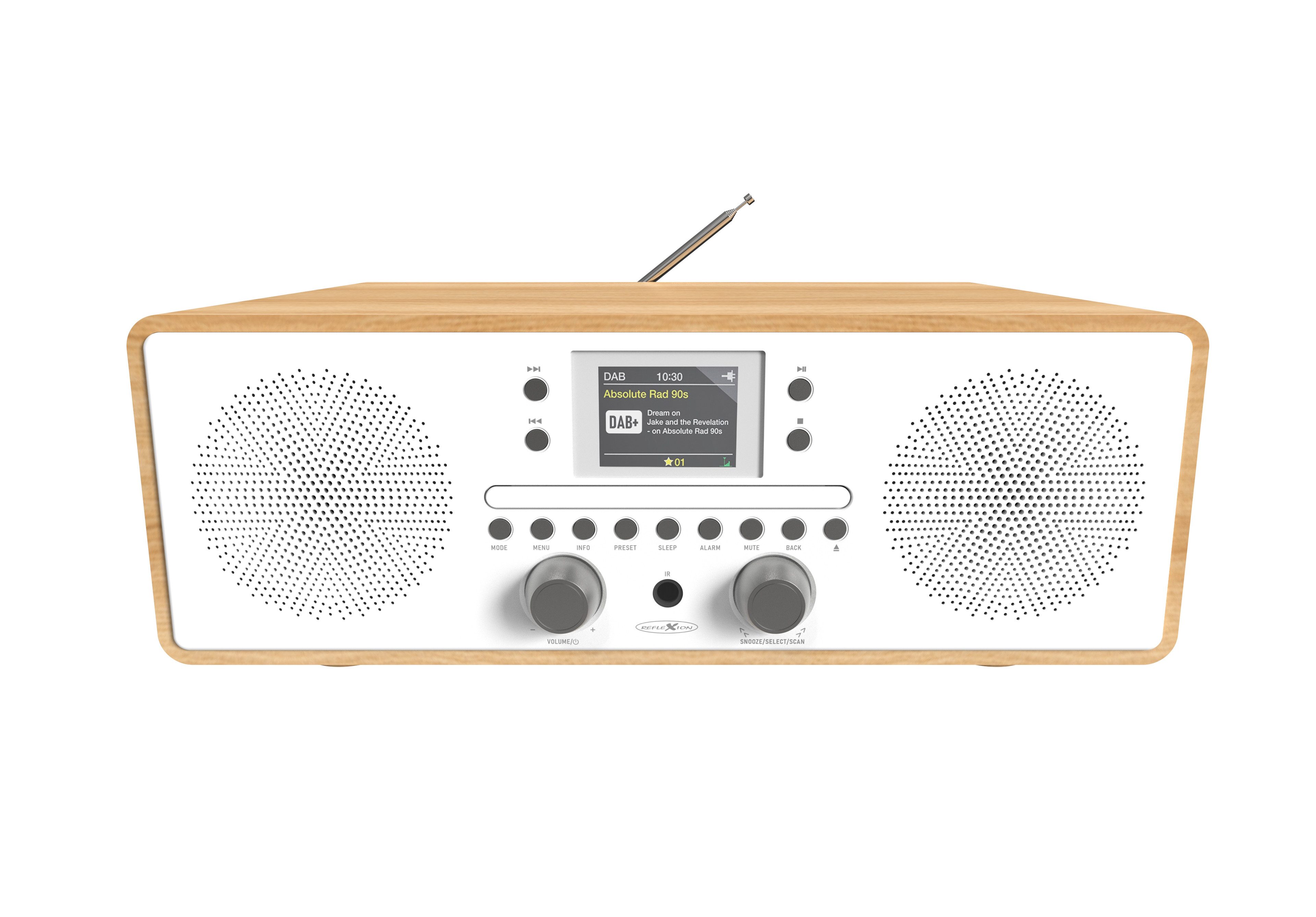 Reflexion HRA21DAB+ Stereo Radio mit CD-Player, Bluetooth, UKW, USB und AUX Digitalradio (DAB) (Digitalradio (DAB), 160 W, 2,4" TFT-Farbdisplay, Uhr-Anzeige mit Dual-Alarm und Sleep-Timer)