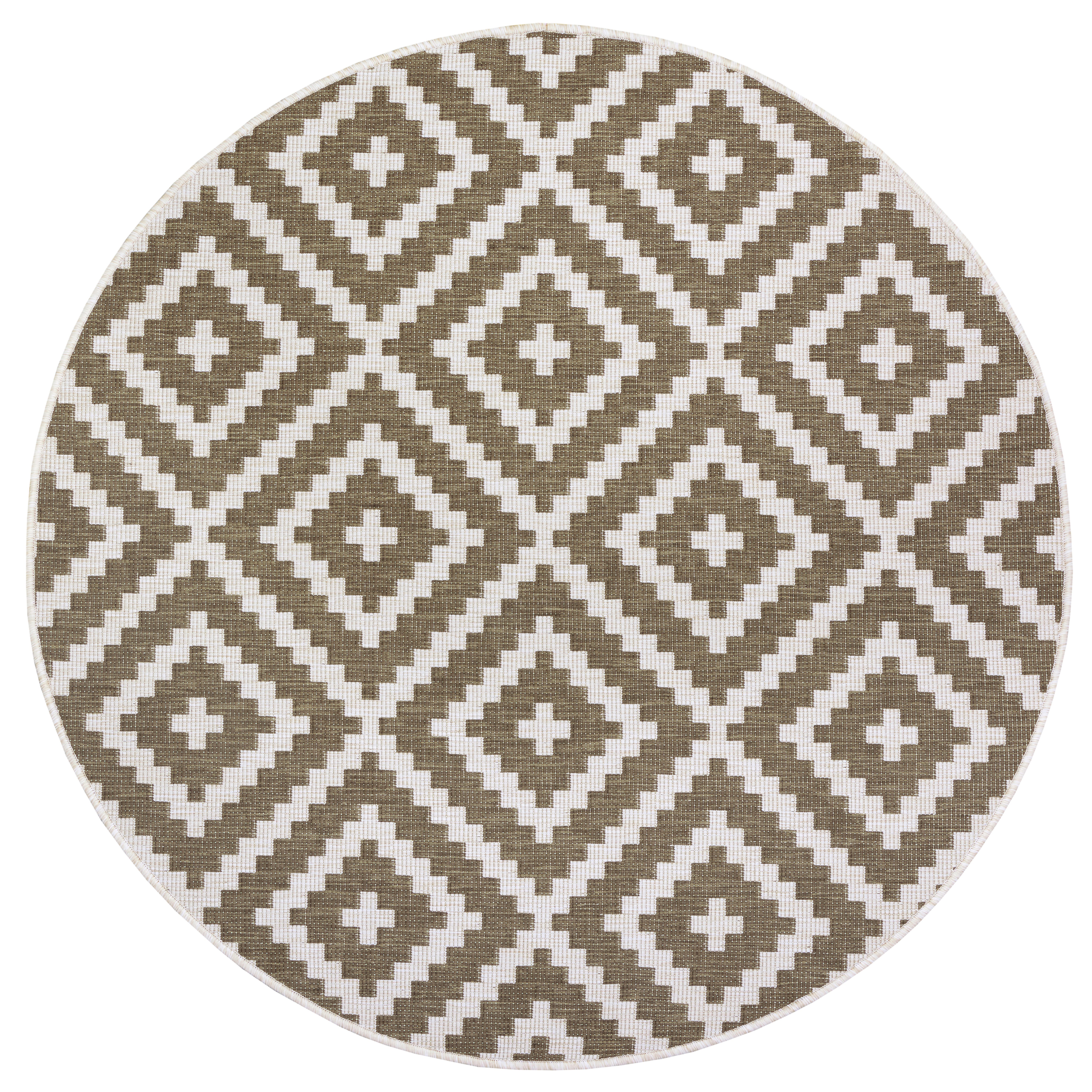 OTTO home Teppich Ronda Wendeteppich, rund, Höhe: 5 mm, Sisal-Optik, Flachgewebe, In- und Outdoor, geometrisches Boho Design – Bild 2 von 5