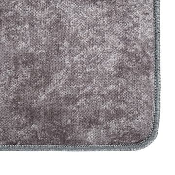 Teppich Waschbar Grau 190x300 cm Rutschfest, furnicato, Rechteckig