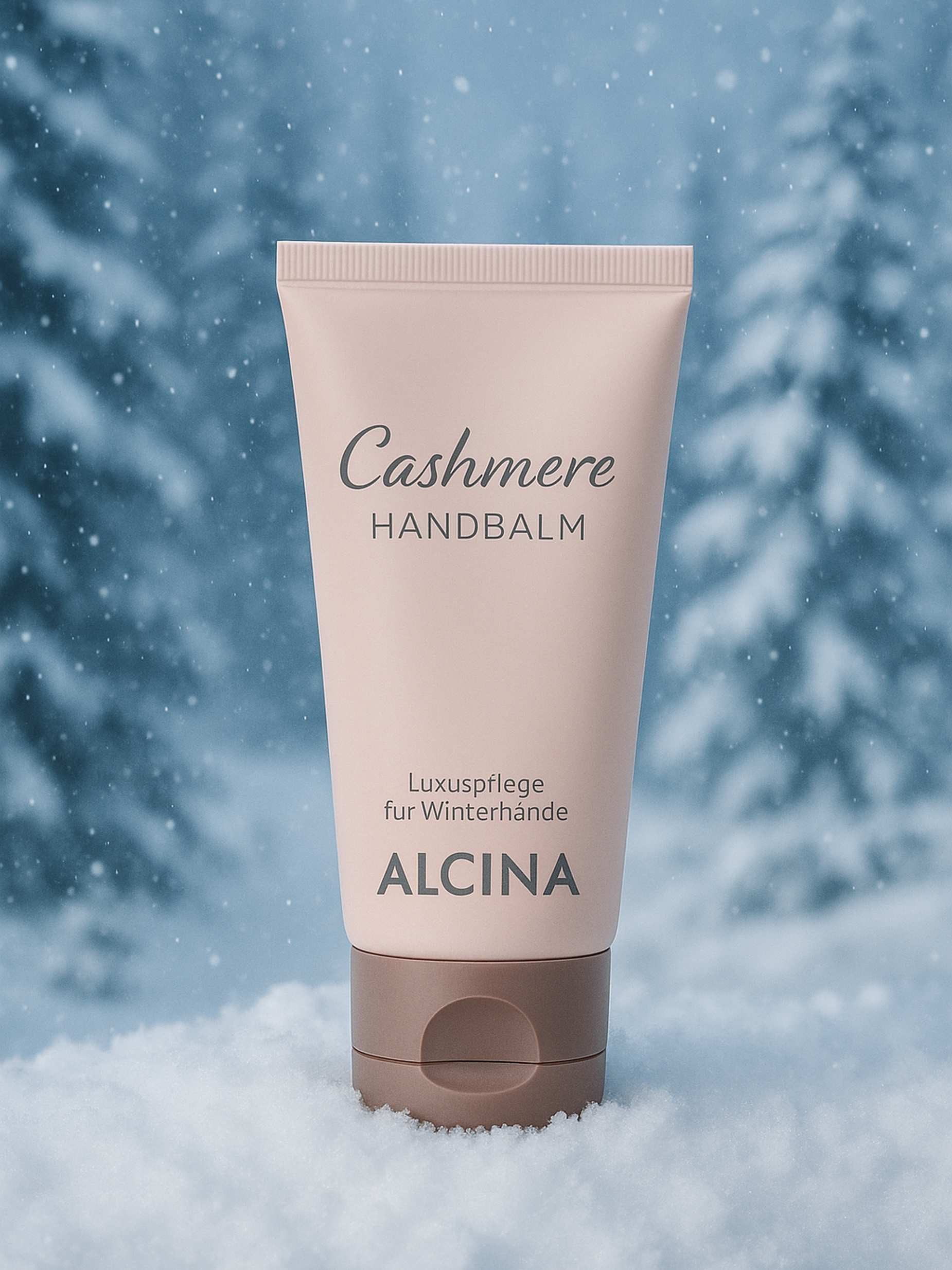 ALCINA Handcreme Cashmere Handbalm bei spröden rauhen Winterhänden (50 ml) Packung, Enthält Sheabutter für Geschmeidigkeit, reduziert Wasserverlust