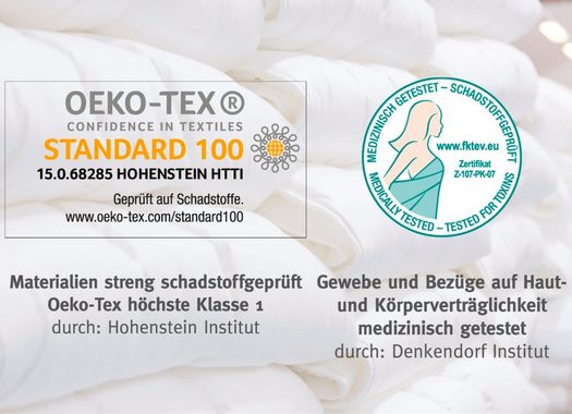 Kunstfaserbettdecke, »Holstein Bio«, Paradies, Bezug: 100% Baumwolle, optimale Temperatur- und Feuchtigkeitsregulierung