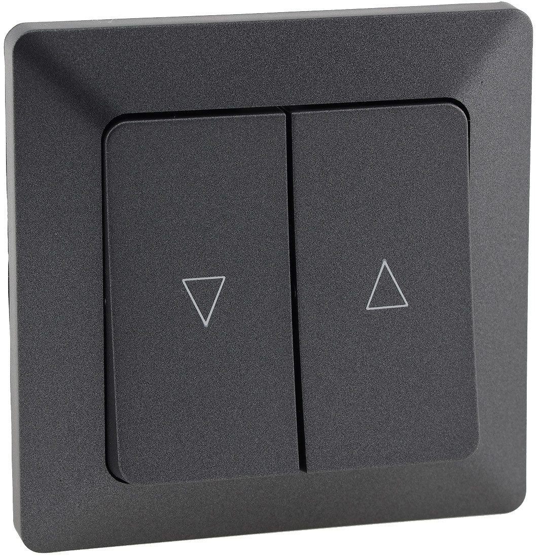 ChiliTec Unterputz-Steckdose MILOS Serie Steckdosen, Переключатель, Rahmen, Dimmer, SAT, UP, Anthrazit