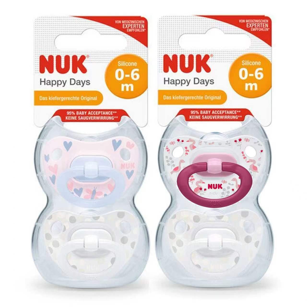 NUK Schnuller NUK Happy Days Babyschnuller 0–6 Monate, Vorteilset
