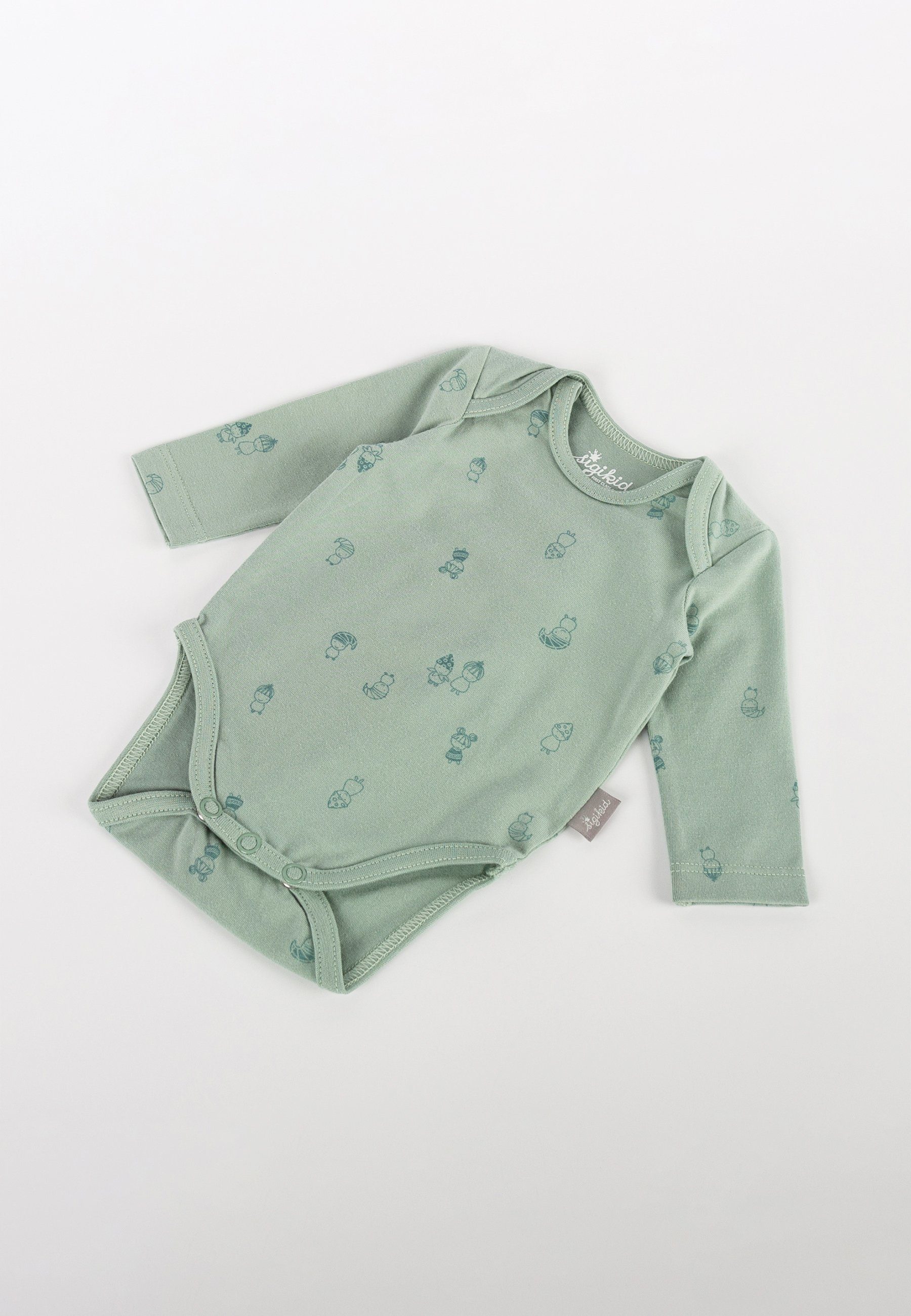 Langarmbody (1-tlg) Unterwäsche Sigikid Baby langarm Body, grün