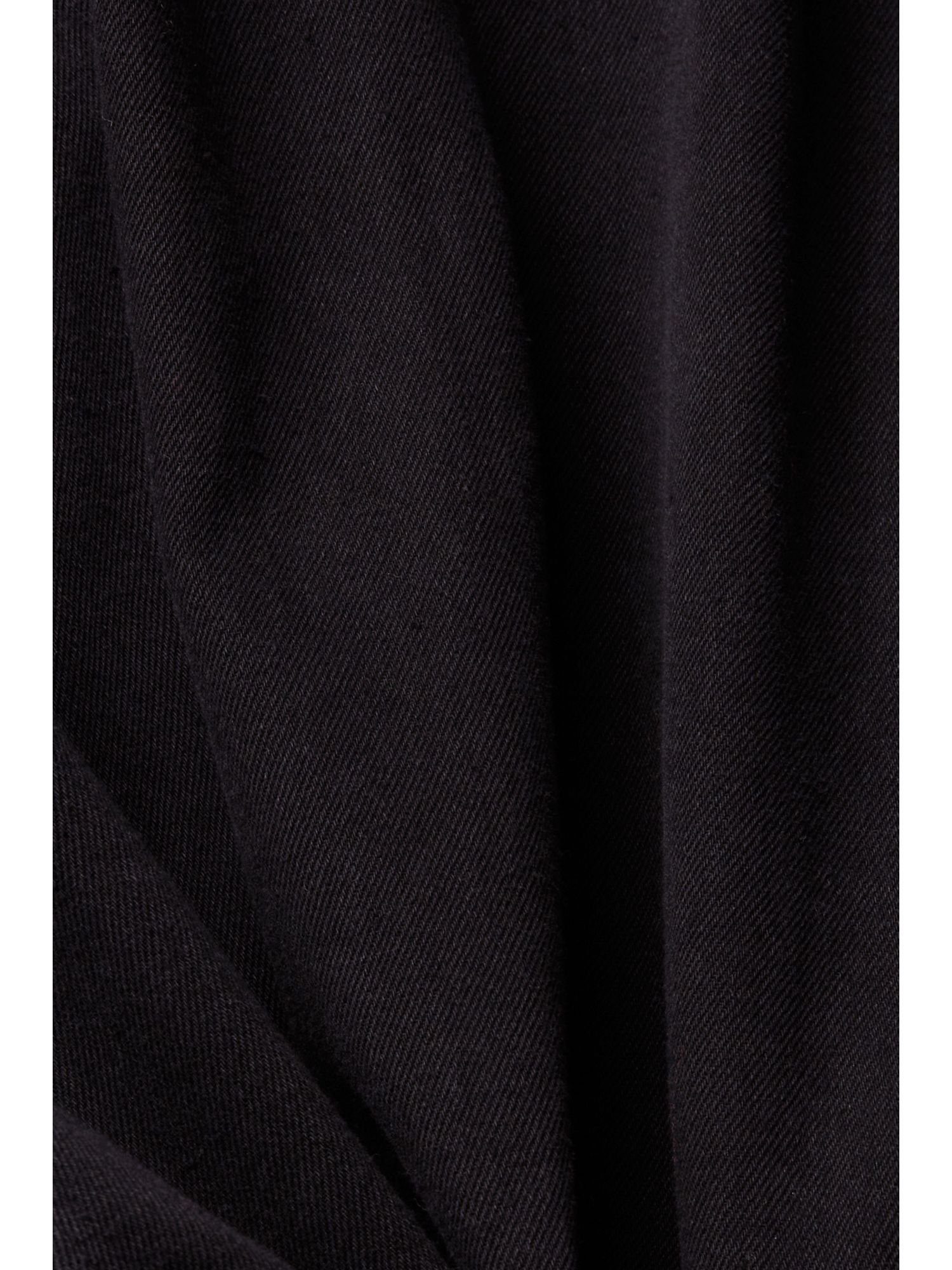 WASHED Denim-Shirt Esprit Langarmhemd DARK BLACK