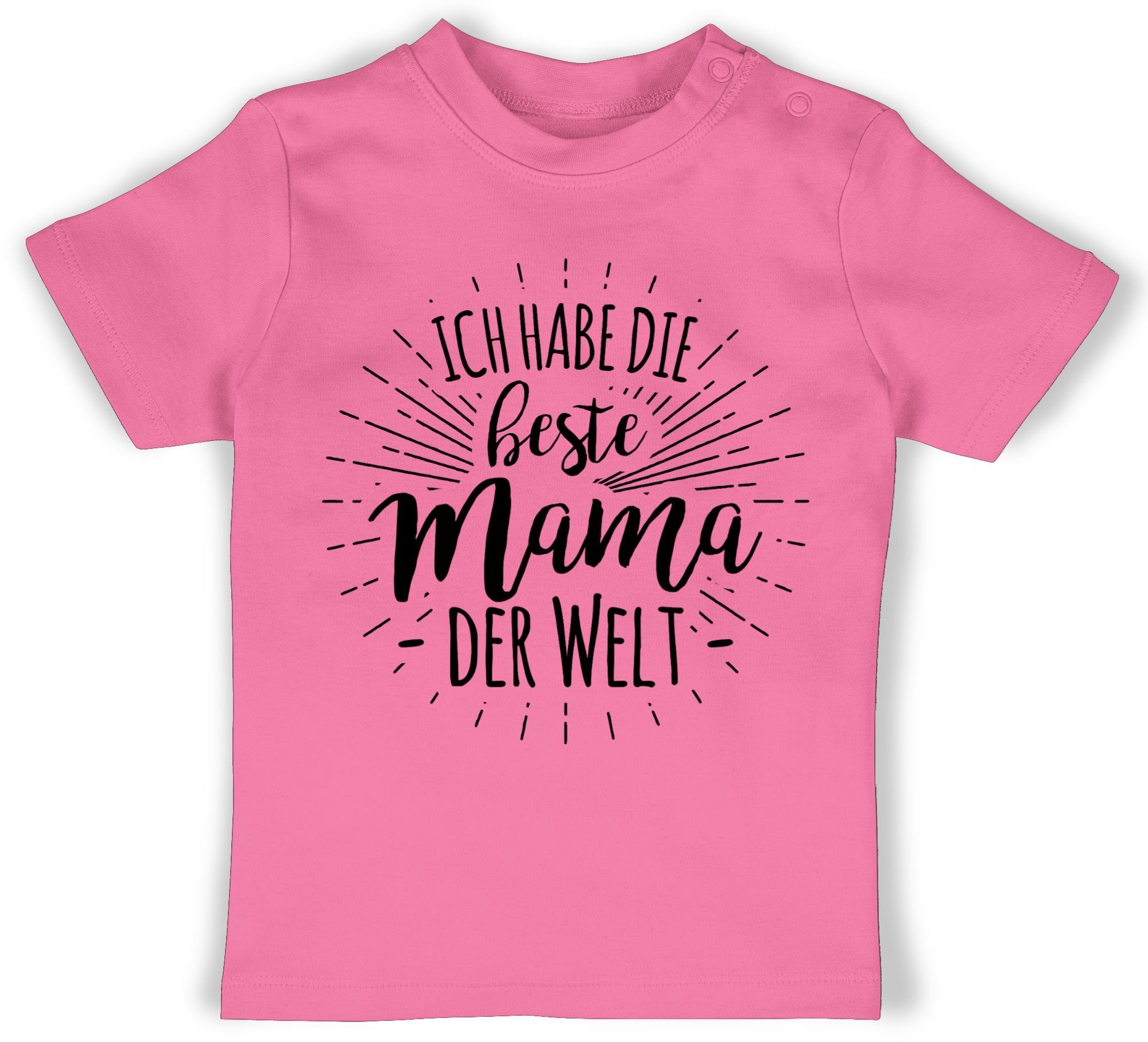 Shirtracer T-Shirt Ich habe die beste Mama der Welt Muttertagsgeschenk 3 Pink