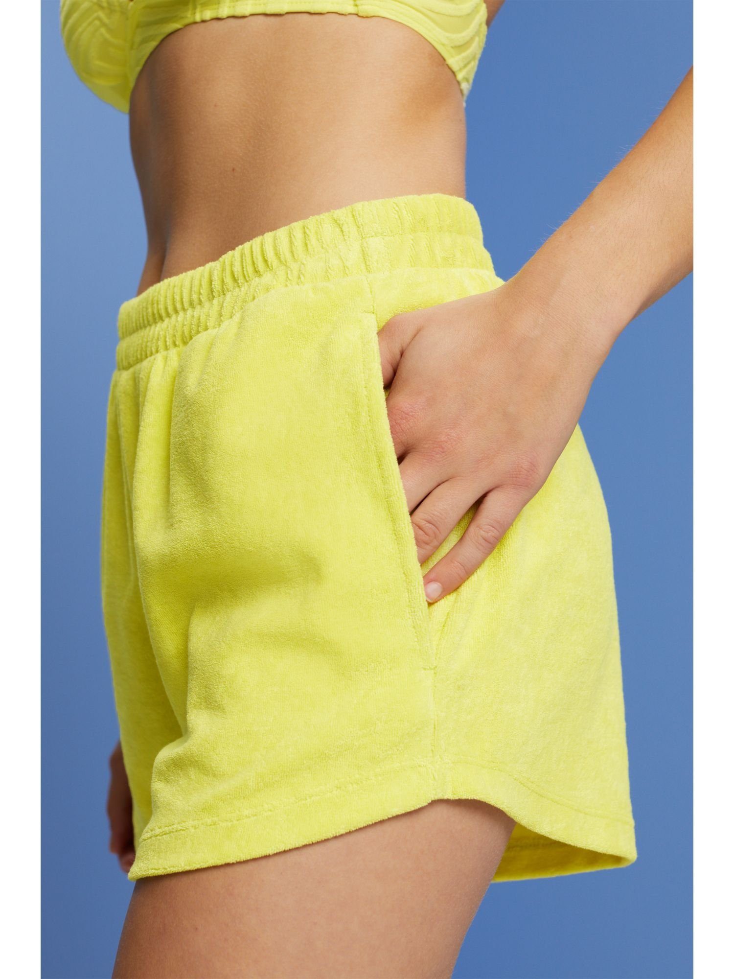 Shorts Esprit (1-tlg) YELLOW Recycelt: LIME Frottee aus Strand-Shorts