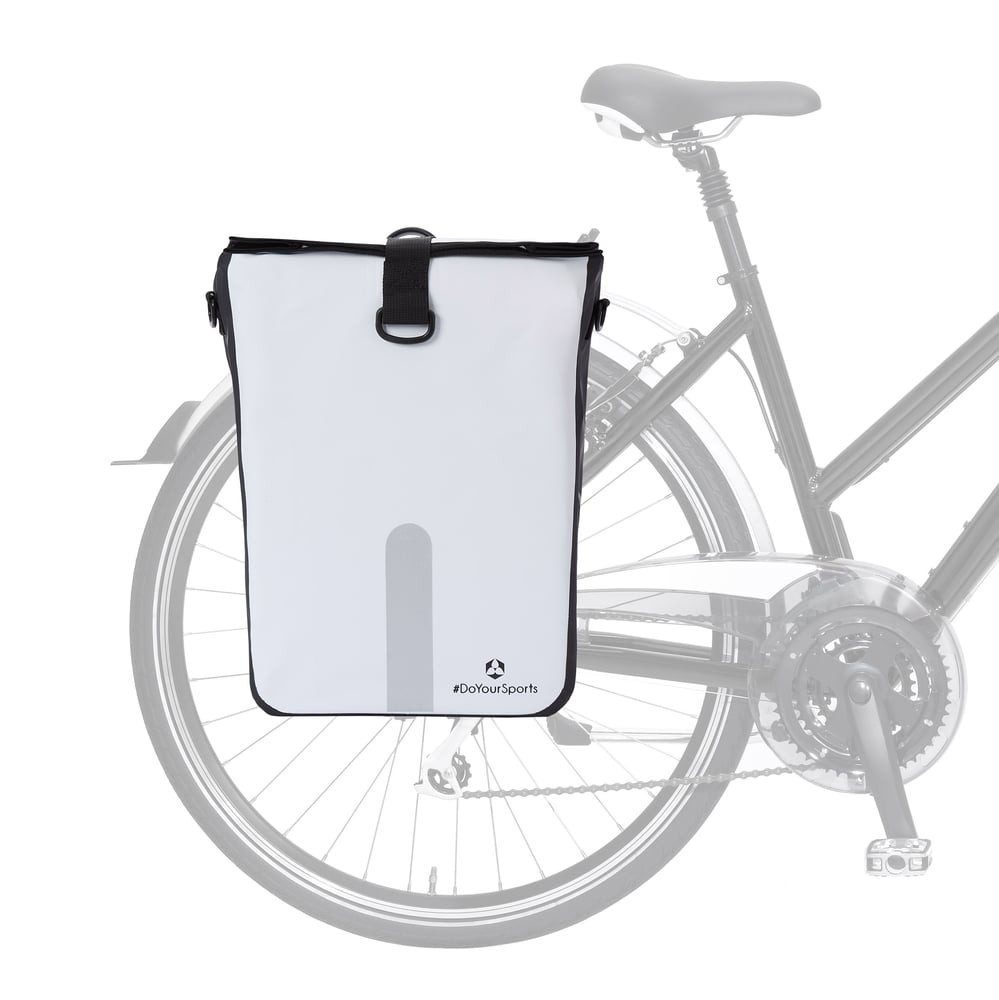 #DoYourSports Fahrradtasche "Roll-Top" 3in1 Hinterradtasche 21L (1-tlg), wasserabweisend für alle Gepäckträger mit Haltegriff Reflektor