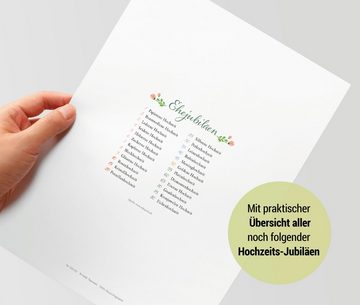 Frank Paperman Hochzeitskarte, Geschenk Hochzeitstag, Ehejubiläum, Urkunde Hochzeitstag, floral, Geschenkideen Hochzeitstag, Vordruck DIN-A4