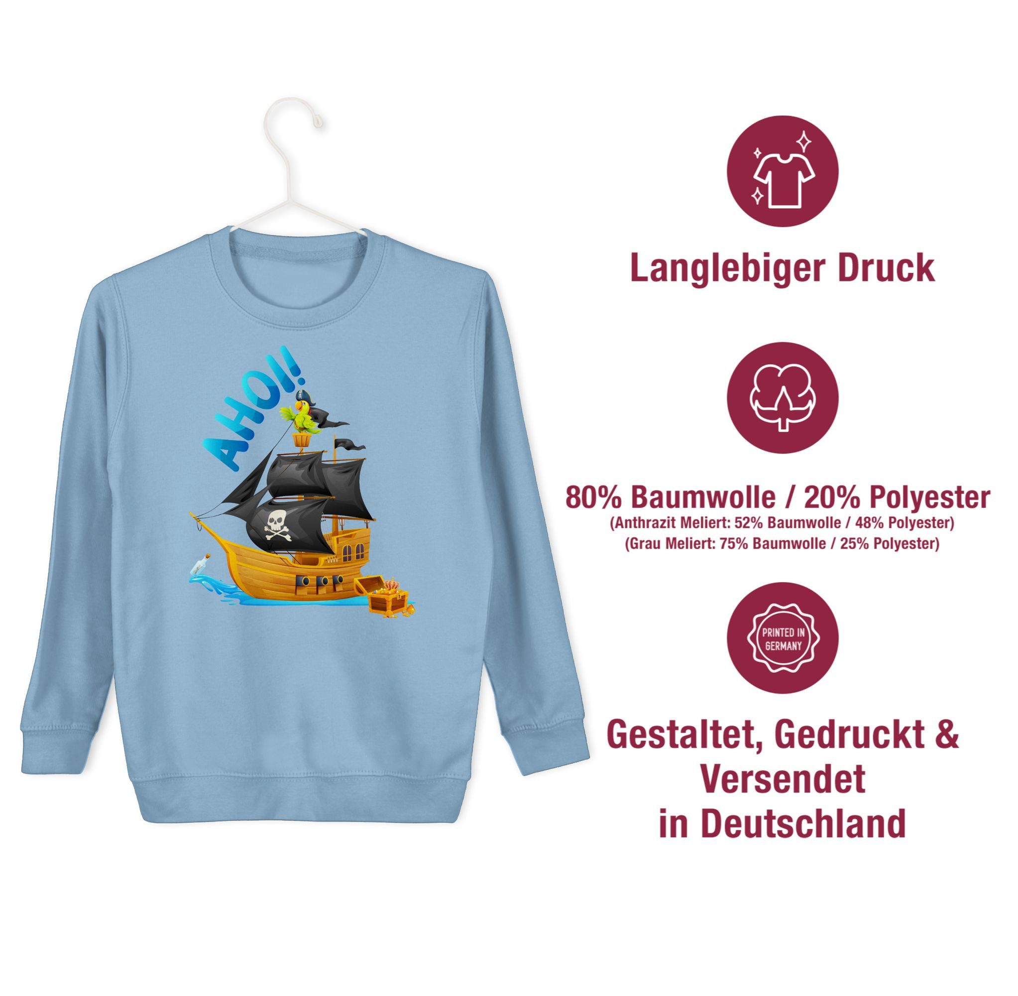 Shirtracer Sweatshirt Piratenschiff, Ahoi Pirat, Piraten Flagge, Piraten Abenteuer, Pira Pirat