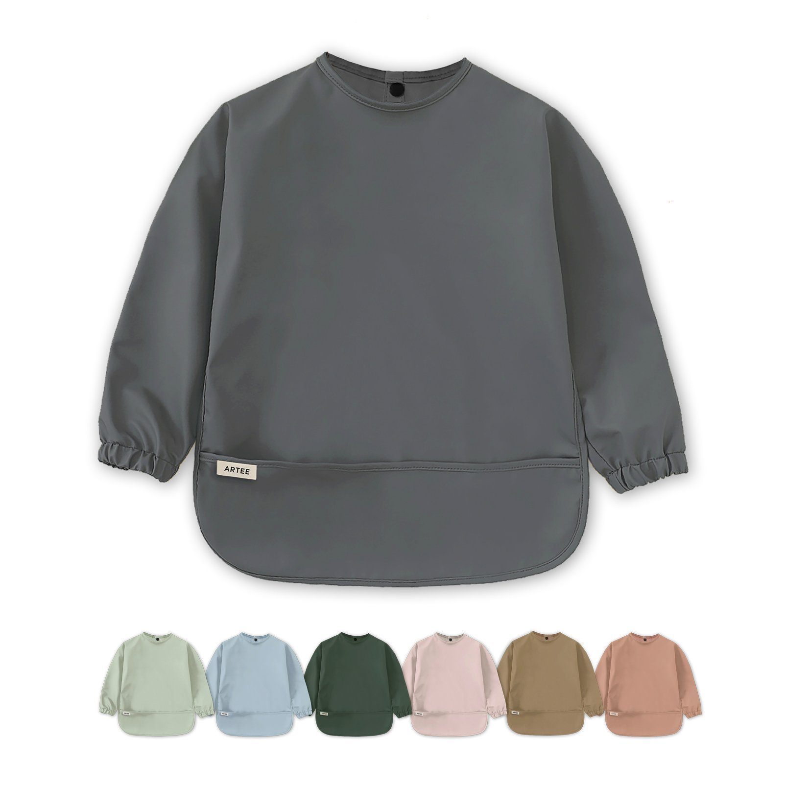 Artee Lätzchen Ärmellätzchen mit Auffangtasche Größe M für 12-36 Monate