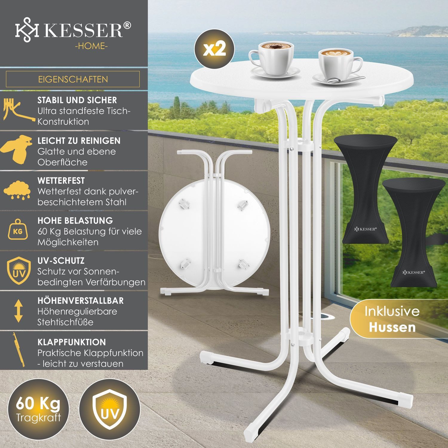 KESSER Bistrotisch, Gastro Stehtisch klappbar Gastronomie günstig online kaufen