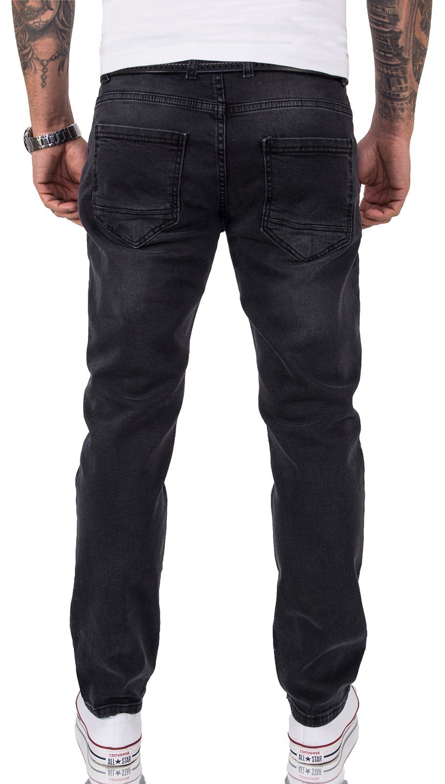 Rock Creek Regular-fit-Jeans Herren Jeans RC-2157 Dunkelgrau Stonewashed