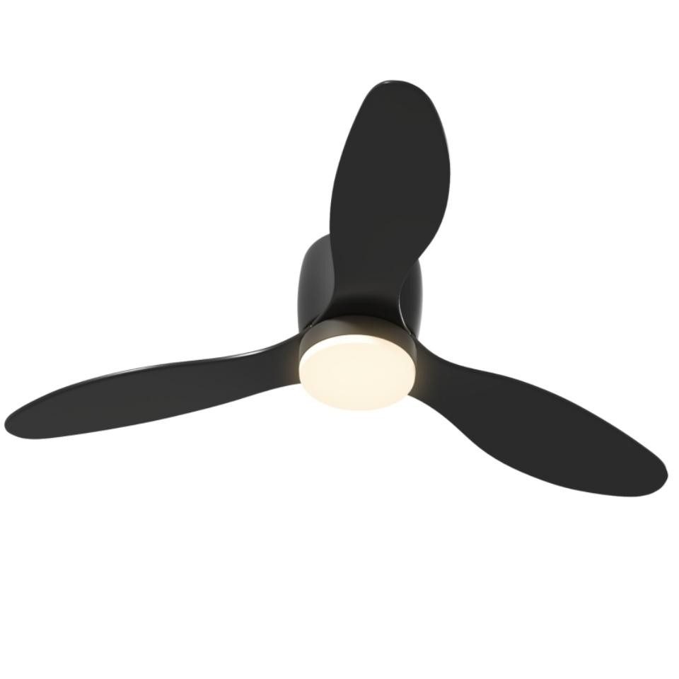 Rutaqian Deckenventilator Deckenventilator mit Beleuchtung und Fernbedienung 115 cm LED, Lampe mit Ventilator, Umkehrbarer DC Motor, 3 Lichtfarben