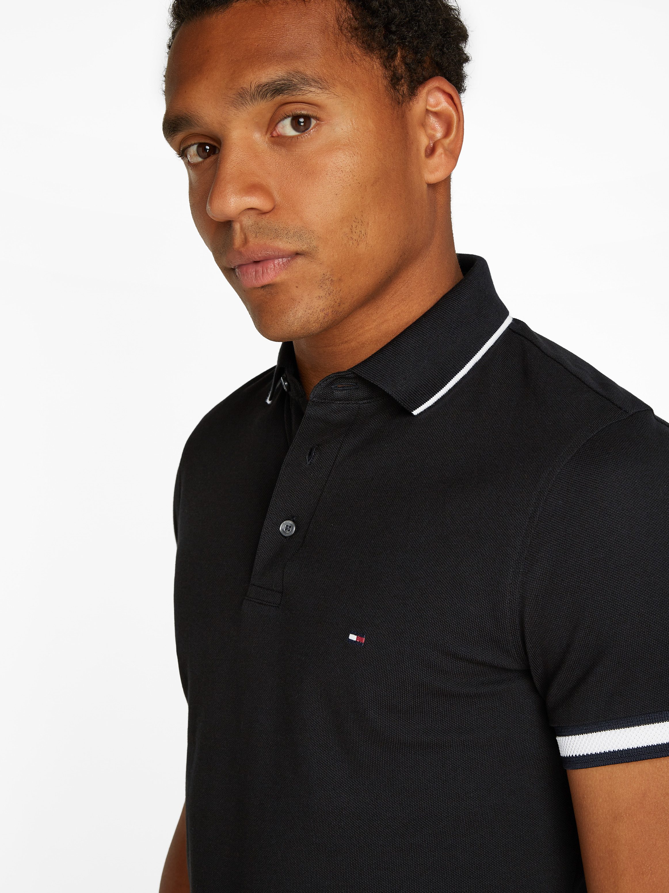 Tommy Hilfiger Poloshirt FLAG CUFF SLIM günstig online kaufen