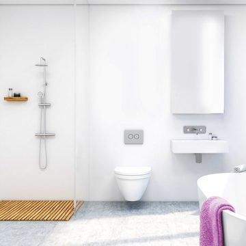 bremermann WC-Reinigungsbürste Bad-Serie LUCENTE – WC-Garnitur aus Edelstahl verchromt hochglänzend