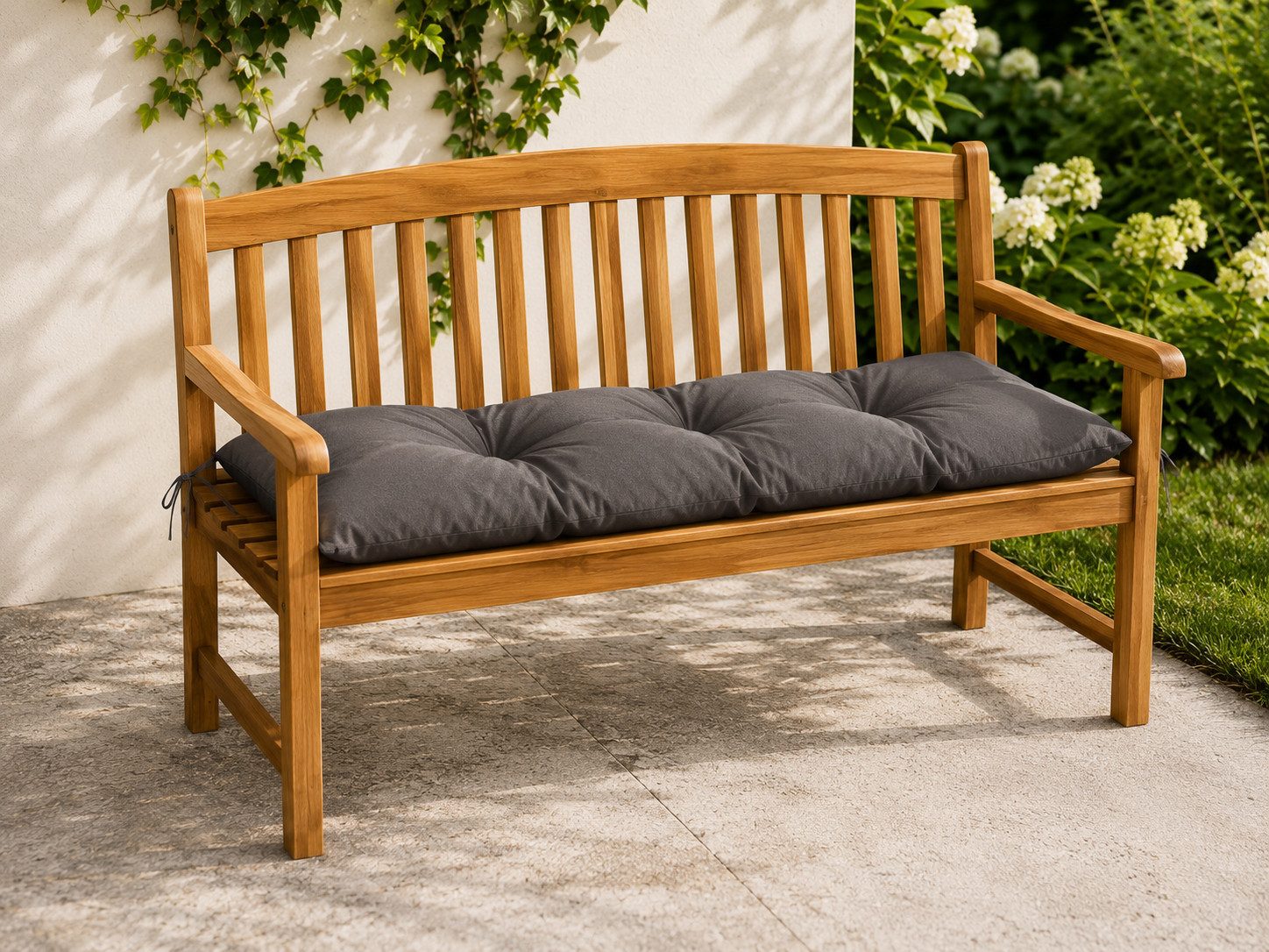Best for Garden Dekokissen Bankauflage 120x40 cm für 2-Personen-Bänke – Rutschfest & Wetterfest, für 2 Personen