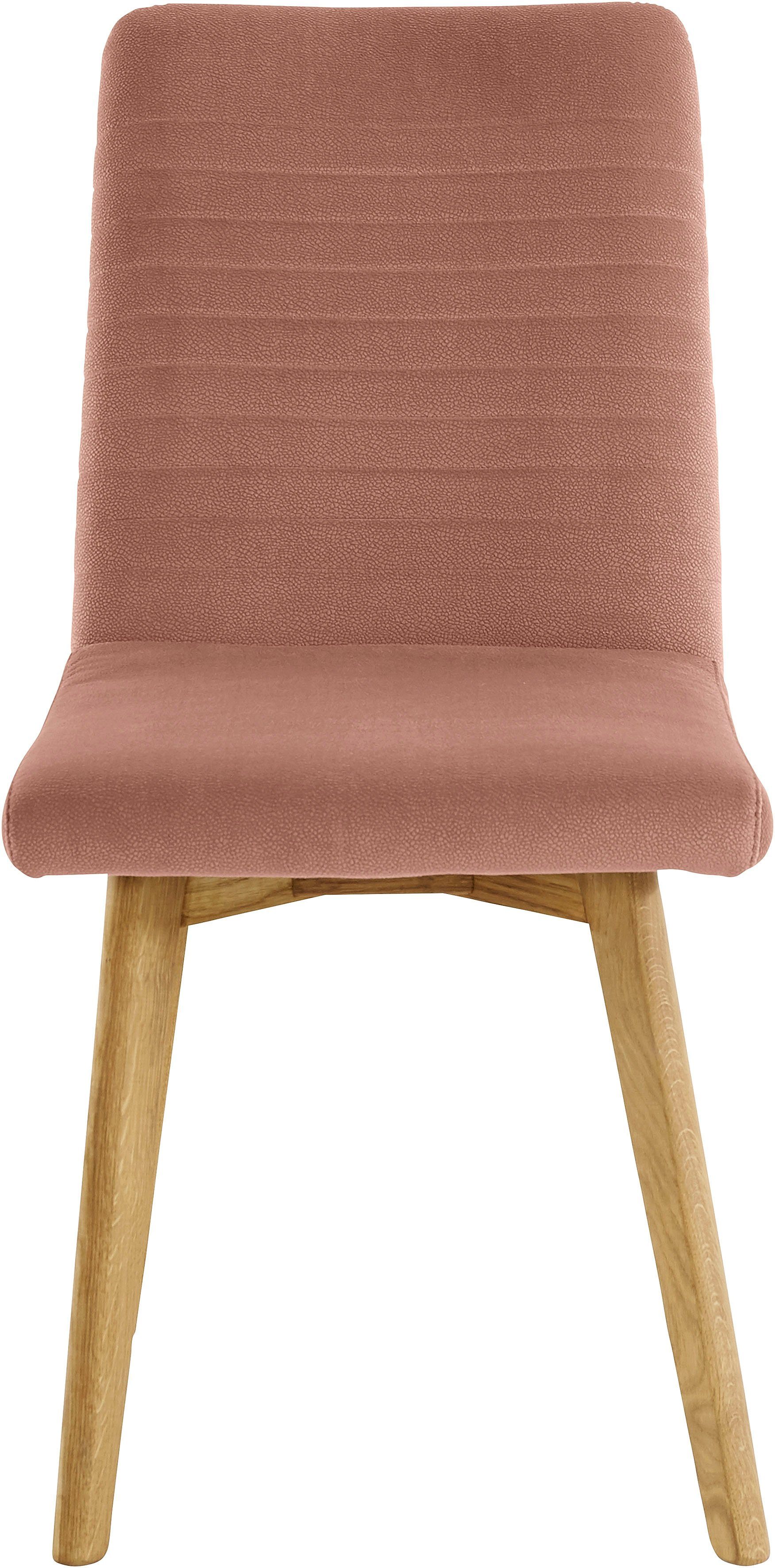 OTTO products Esszimmerstuhl Alessja (Set, 2 St), Bezug aus Microfaser, Gestell aus Eiche Massivholz