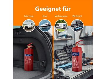 Setpoint Pulver-Feuerlöscher, Pulver, als Set mit Löschdecke, für Zuhause Auto, DIN EN 3, Brandklassen A B C