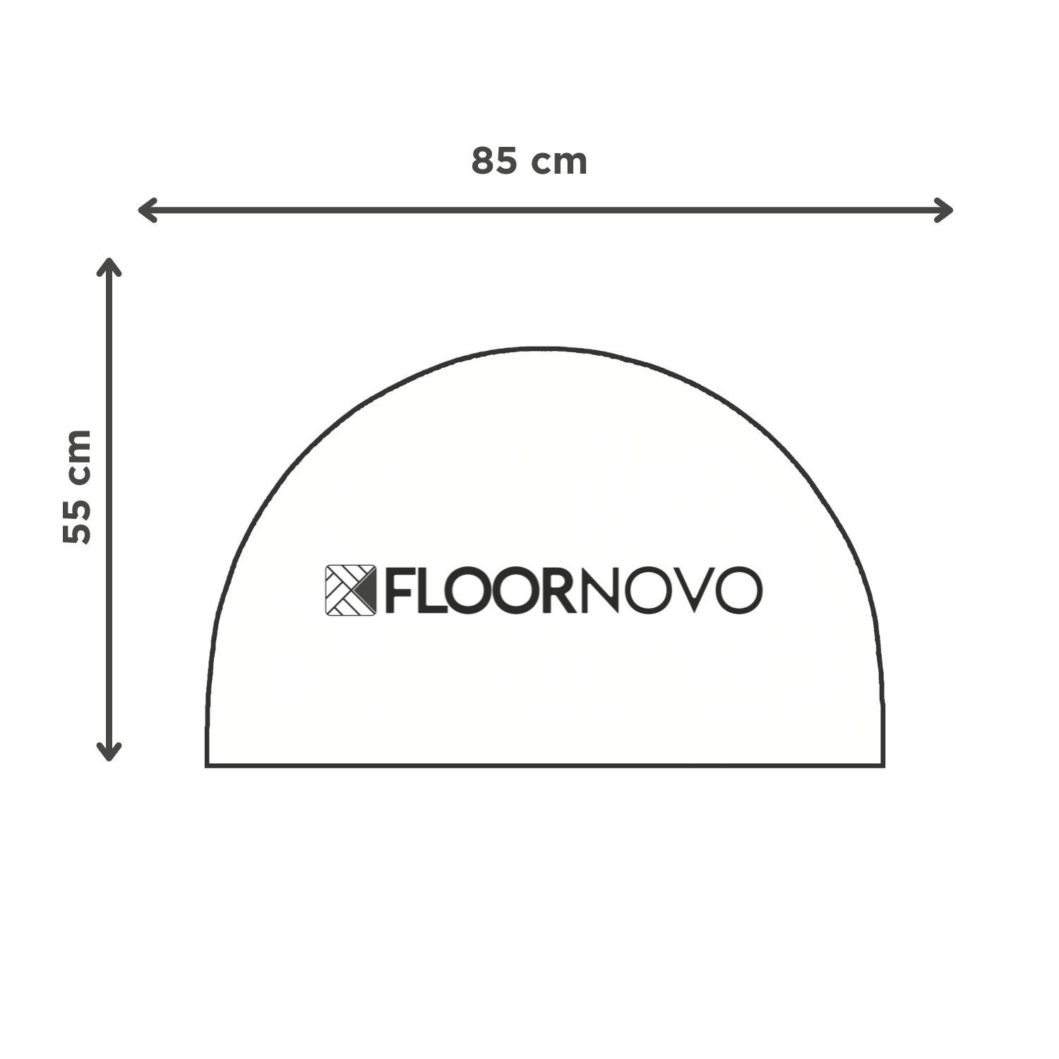 Floornovo Fußmatte Schmutzfangmatte, Halbkreis Sand, 85 x 55 cm, halbrund, günstig online kaufen